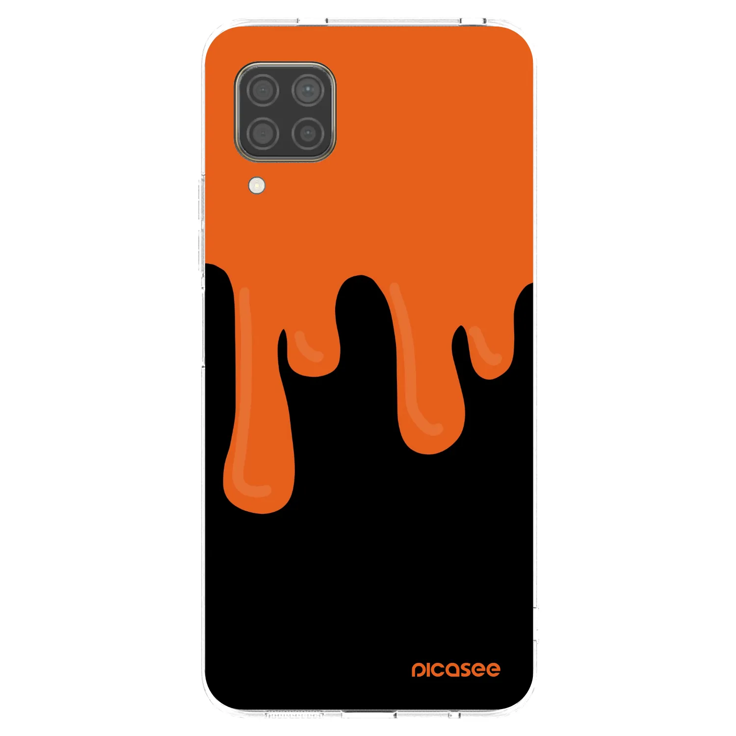 Picasee διαφανής θήκη σιλικόνης Huawei P40 Lite - Orange spooky