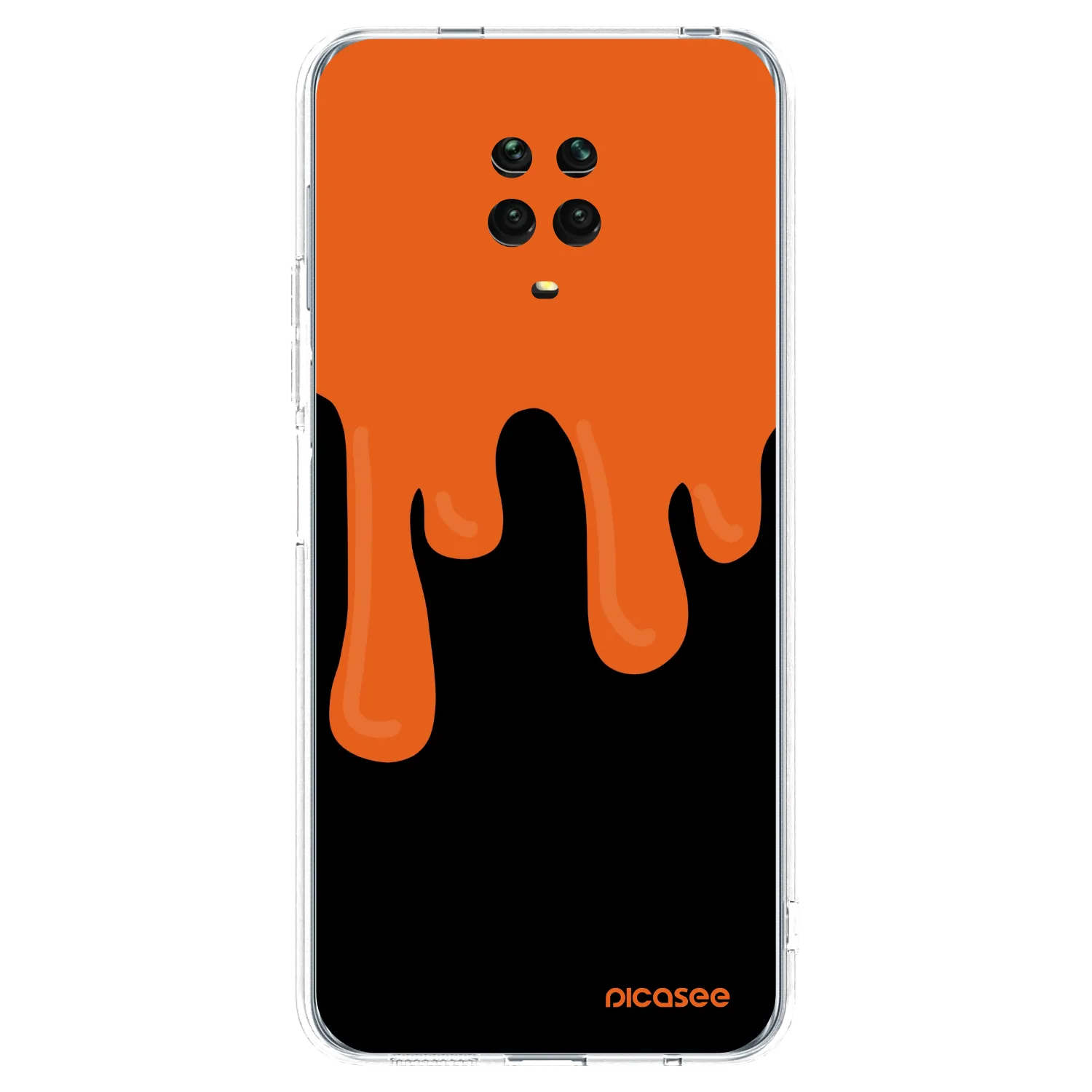 Picasee διαφανής θήκη σιλικόνης Xiaomi Redmi Note 9 Pro - Orange spooky