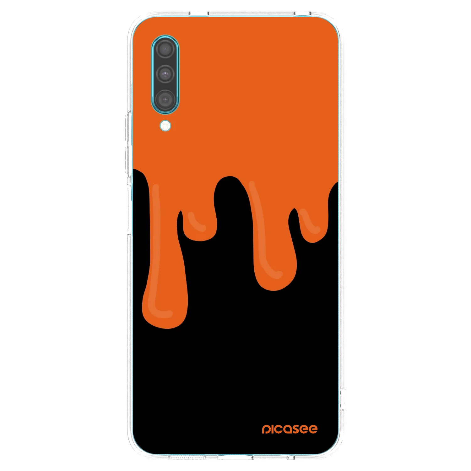 Picasee διαφανής θήκη σιλικόνης Samsung Galaxy A30s A307F - Orange spooky