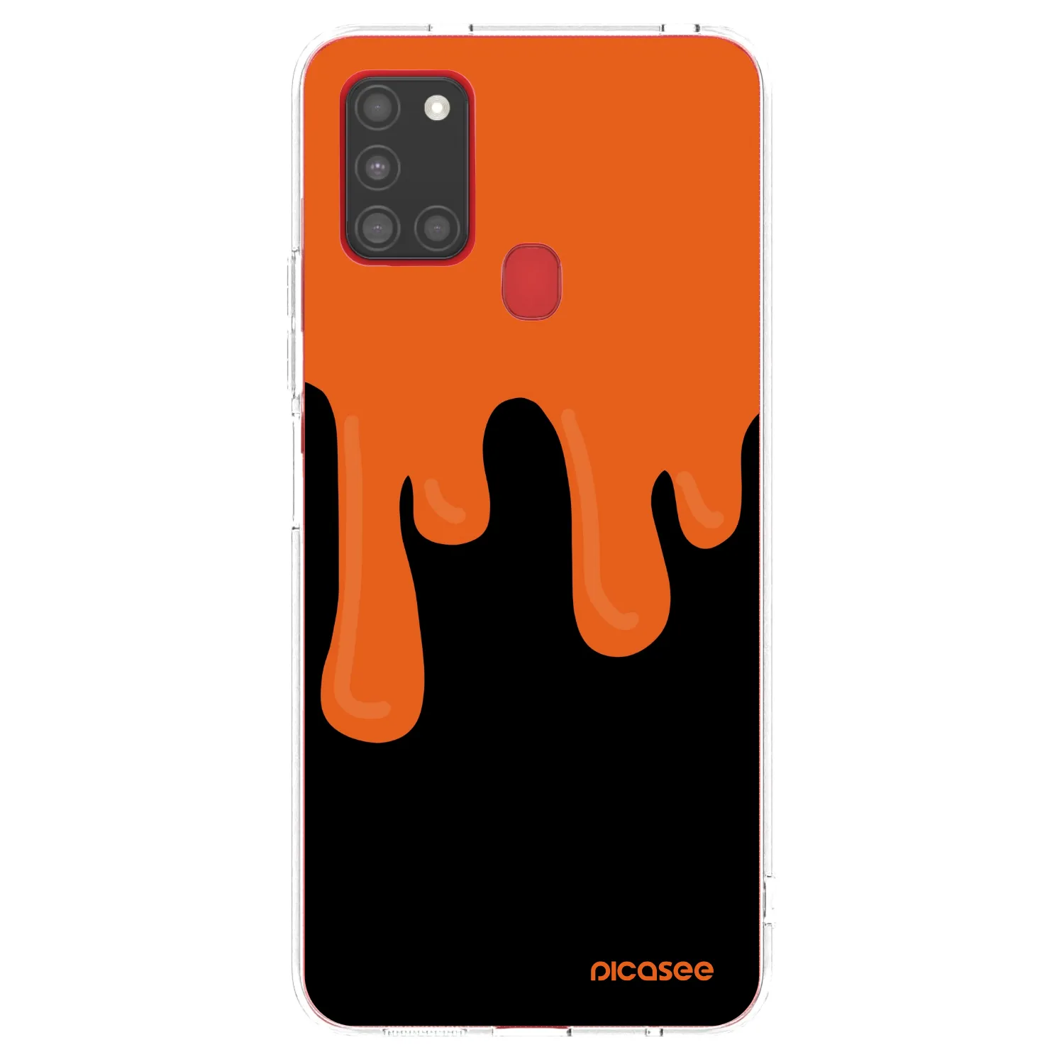 Picasee διαφανής θήκη σιλικόνης Samsung Galaxy A21s - Orange spooky