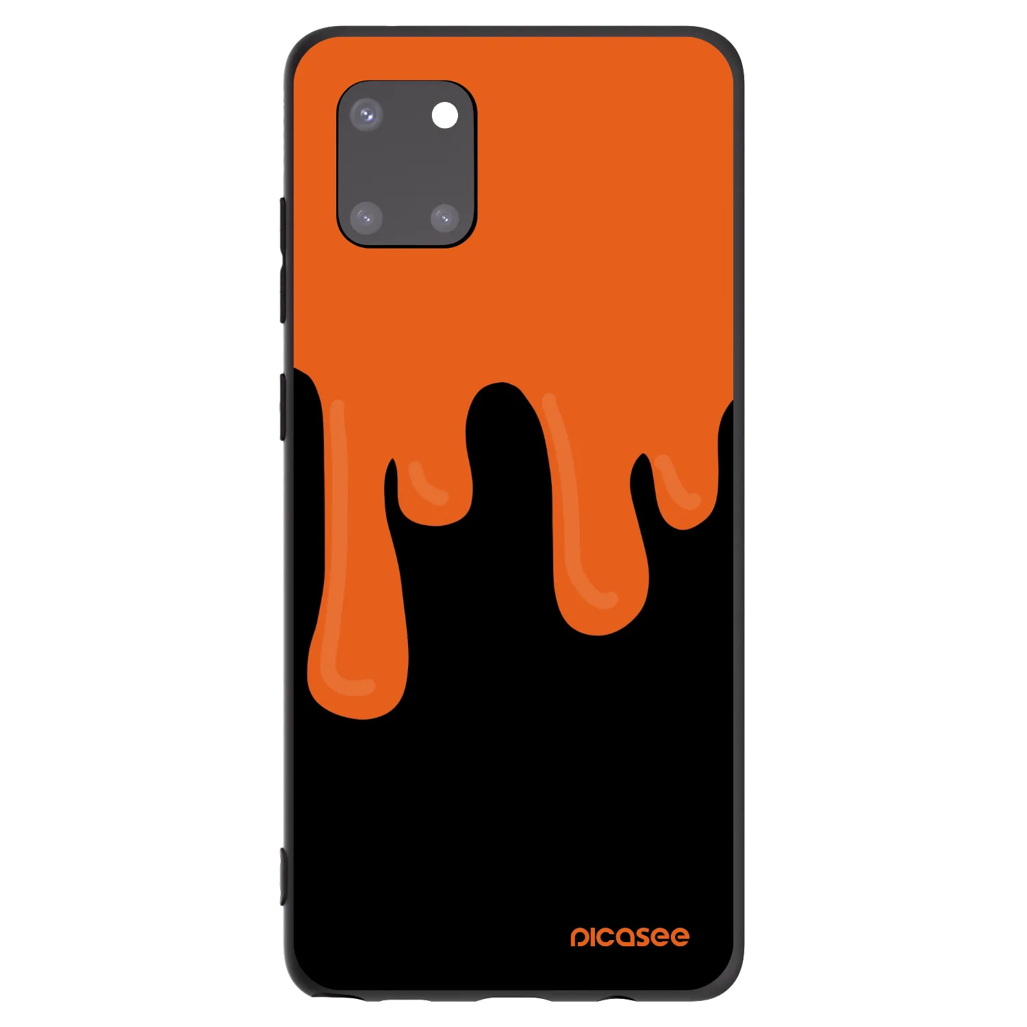 Picasee Μαύρη θήκη σιλικόνης για Samsung Galaxy Note 10 Lite N770F - Orange spooky