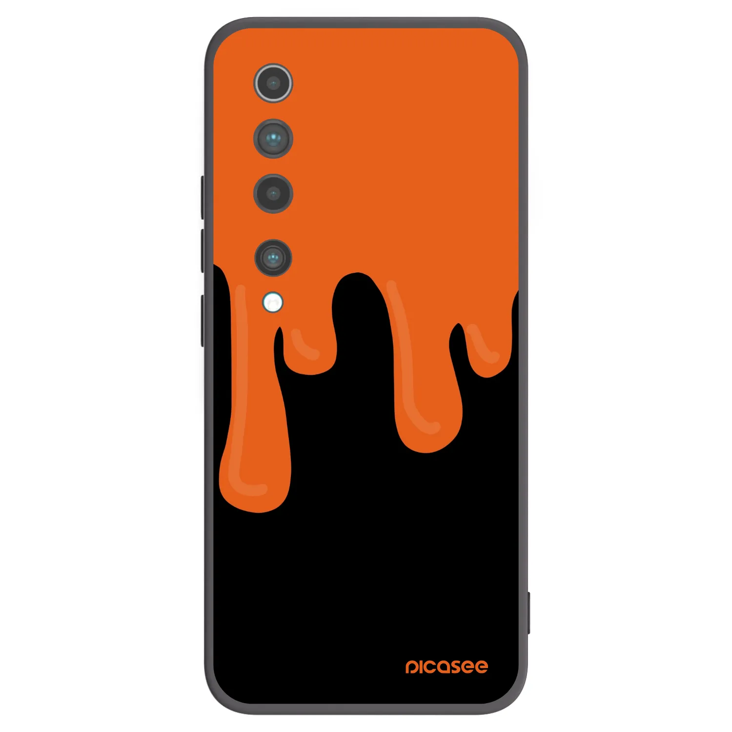 Picasee Μαύρη θήκη σιλικόνης για Xiaomi Mi 10 - Orange spooky