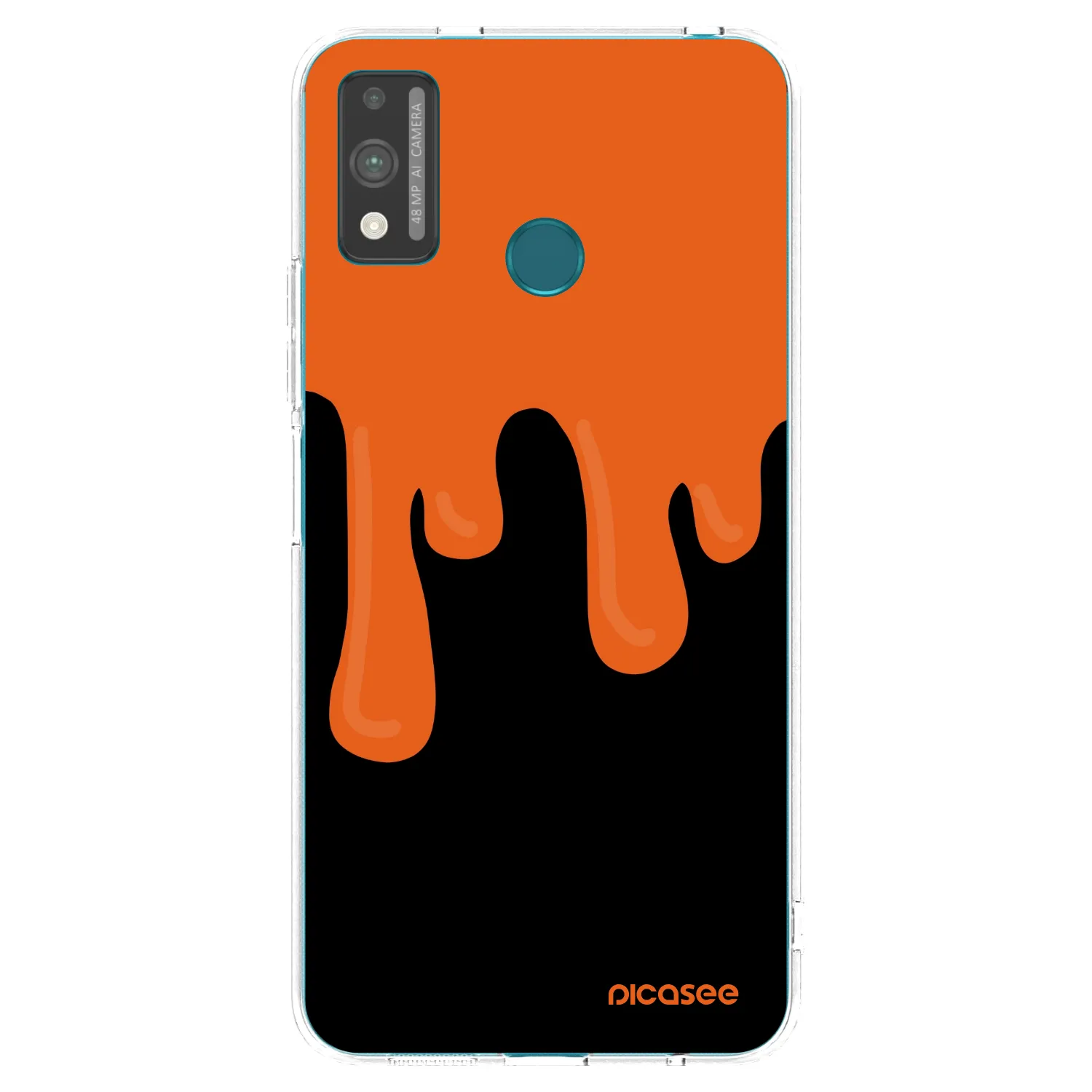 Picasee διαφανής θήκη σιλικόνης Honor 9X Lite - Orange spooky