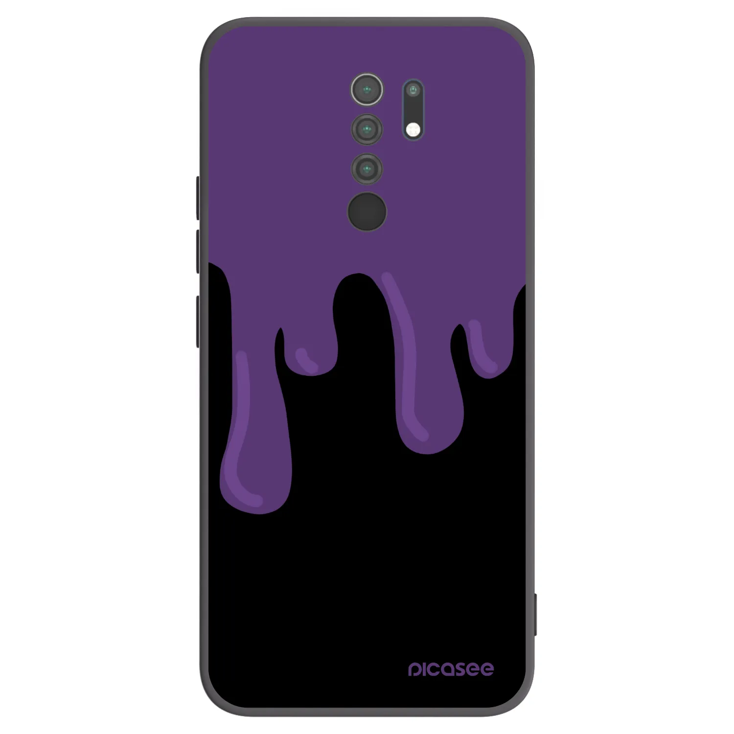 Picasee Μαύρη θήκη σιλικόνης για Xiaomi Redmi 9 - Purple spooky