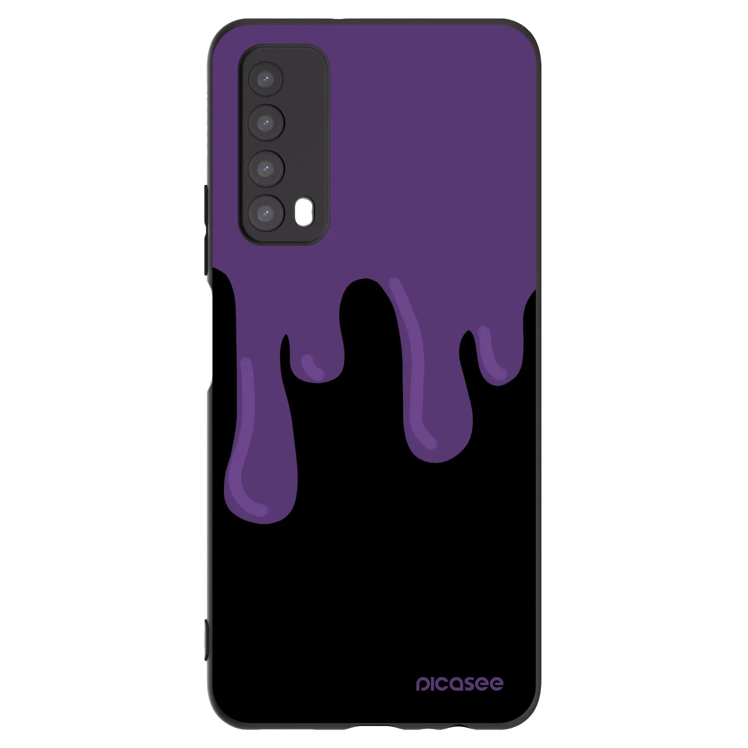 Picasee Μαύρη θήκη σιλικόνης για Huawei P Smart 2021 - Purple spooky