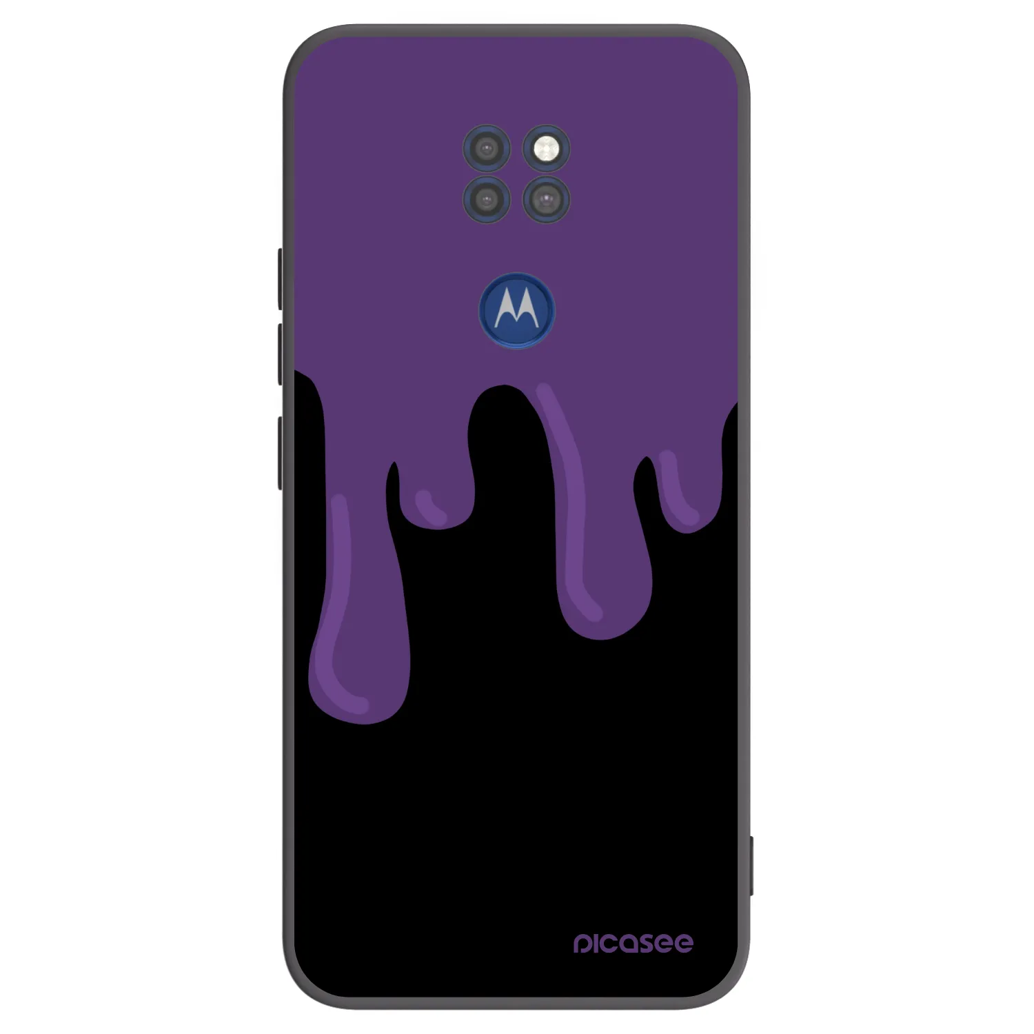 Picasee Μαύρη θήκη σιλικόνης για Motorola Moto G9 Play - Purple spooky