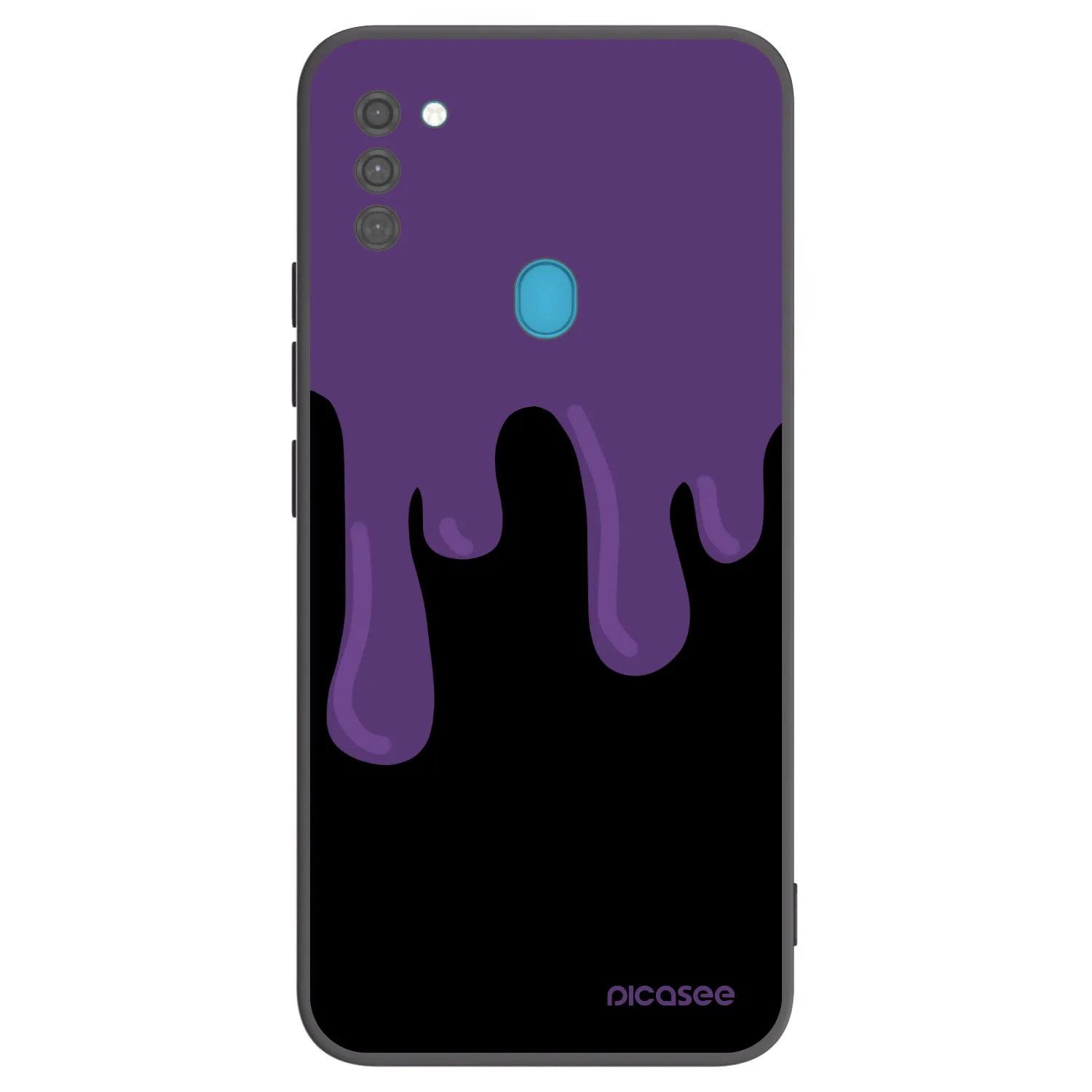 Picasee Μαύρη θήκη σιλικόνης για Samsung Galaxy M11 - Purple spooky