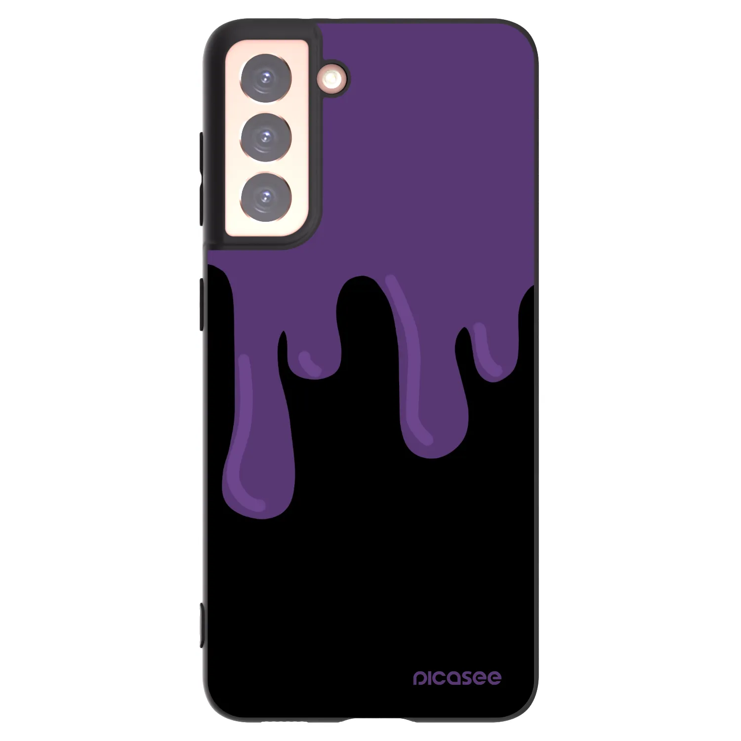 Picasee Μαύρη θήκη σιλικόνης για Samsung Galaxy S21 5G G991B - Purple spooky