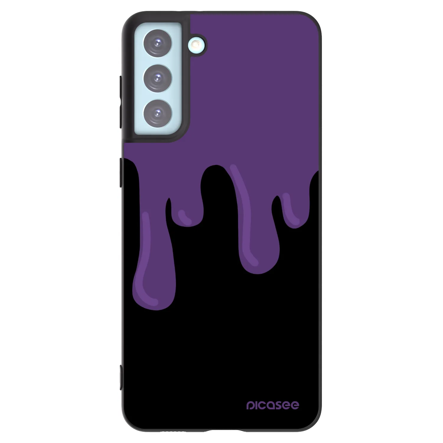 Picasee Μαύρη θήκη σιλικόνης για Samsung Galaxy S21+ 5G G996F - Purple spooky