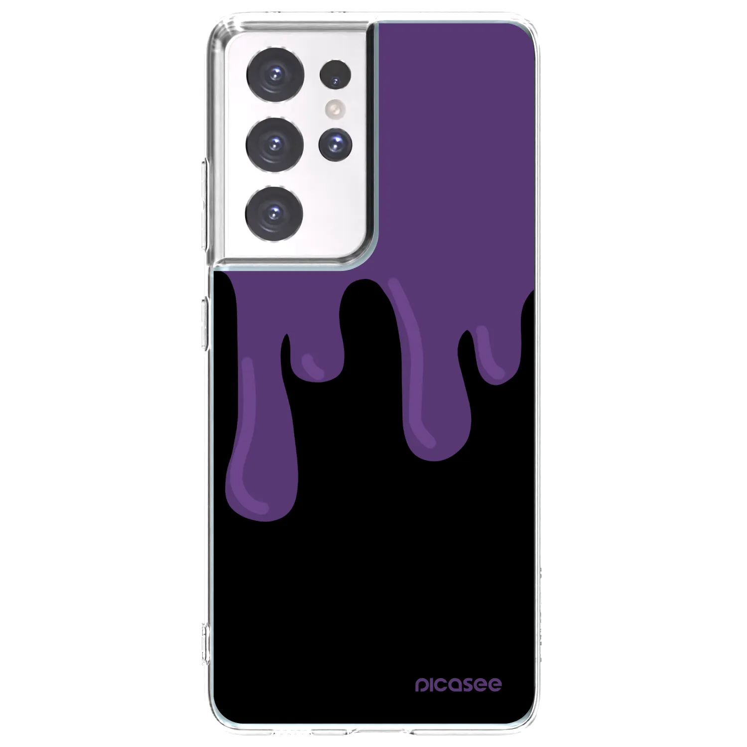 Picasee διαφανής θήκη σιλικόνης Samsung Galaxy S21 Ultra 5G G998B - Purple spooky