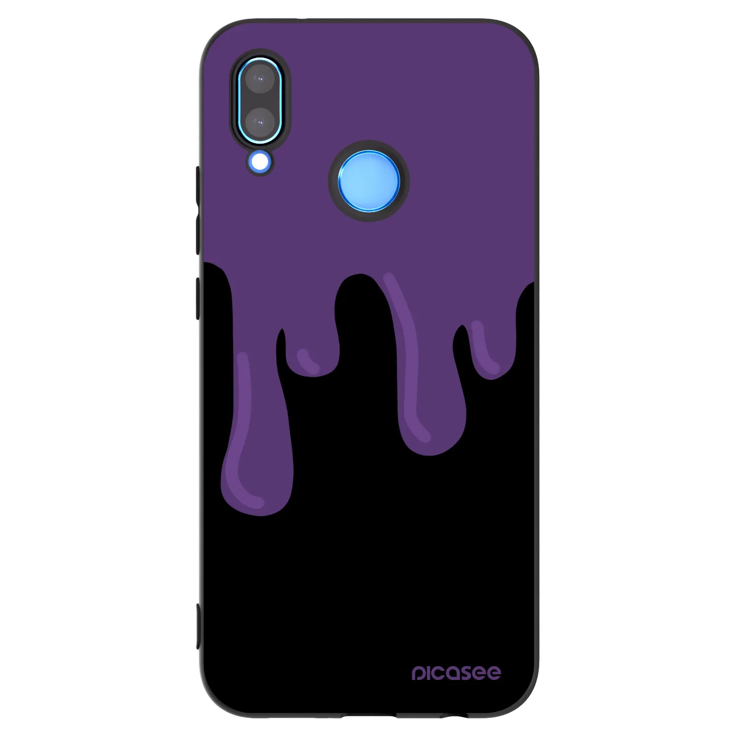 Picasee Μαύρη θήκη σιλικόνης για Huawei P20 Lite - Purple spooky