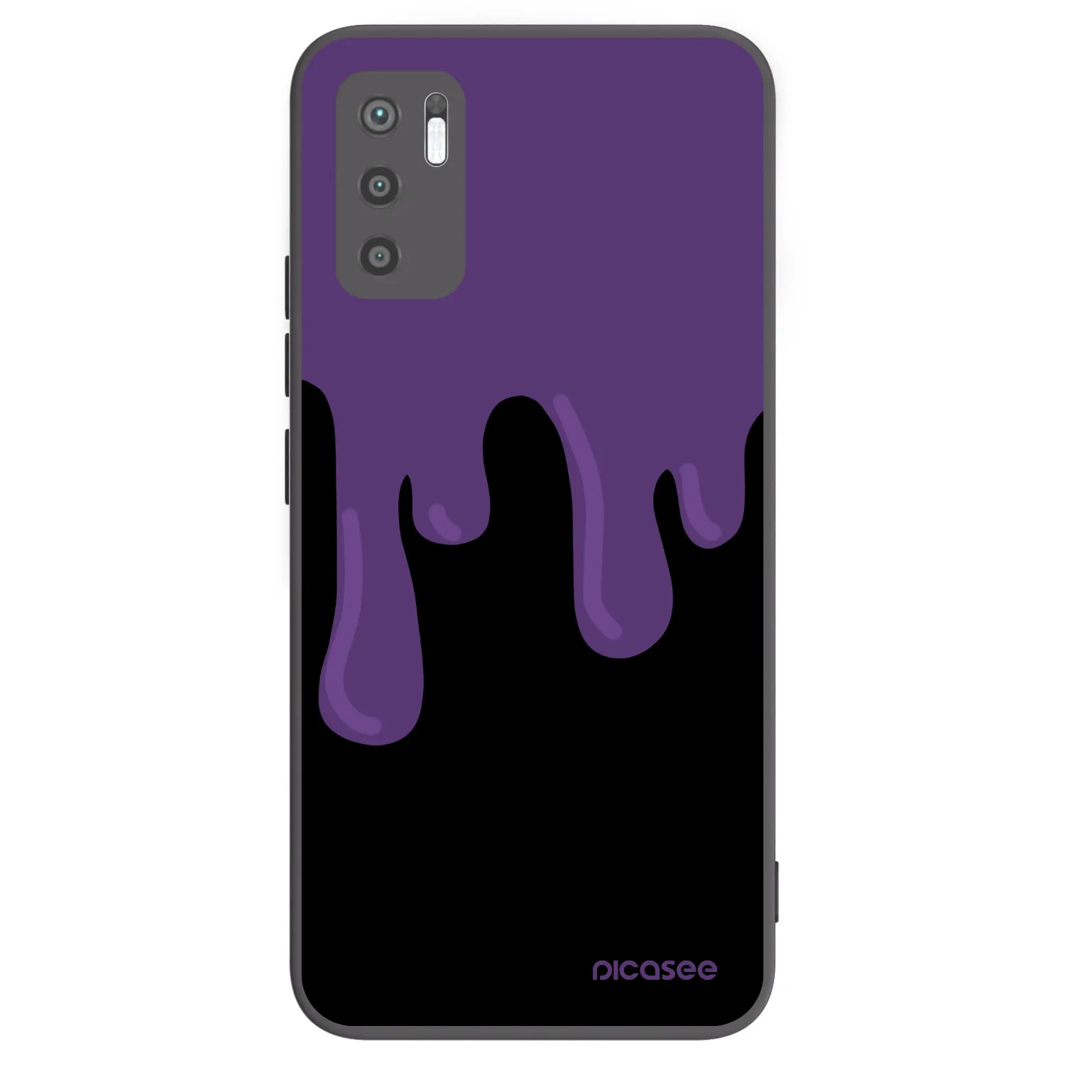 Picasee Μαύρη θήκη σιλικόνης για Xiaomi Redmi Note 10 5G - Purple spooky