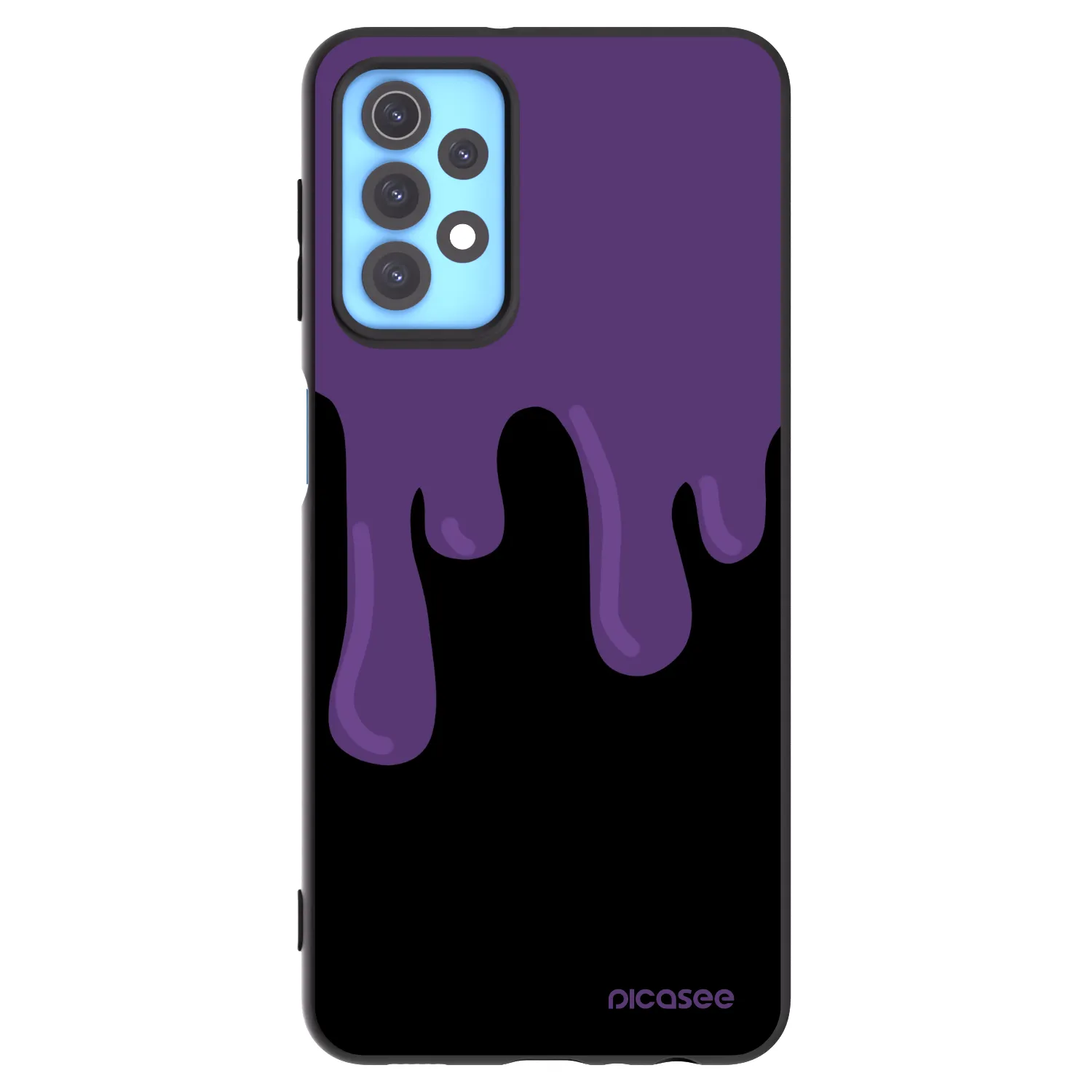 Picasee Μαύρη θήκη σιλικόνης για Samsung Galaxy A32 4G SM-A325F - Purple spooky