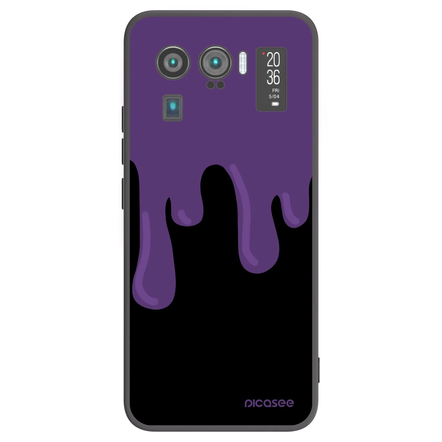 Picasee Μαύρη θήκη σιλικόνης για Xiaomi Mi 11 Ultra - Purple spooky