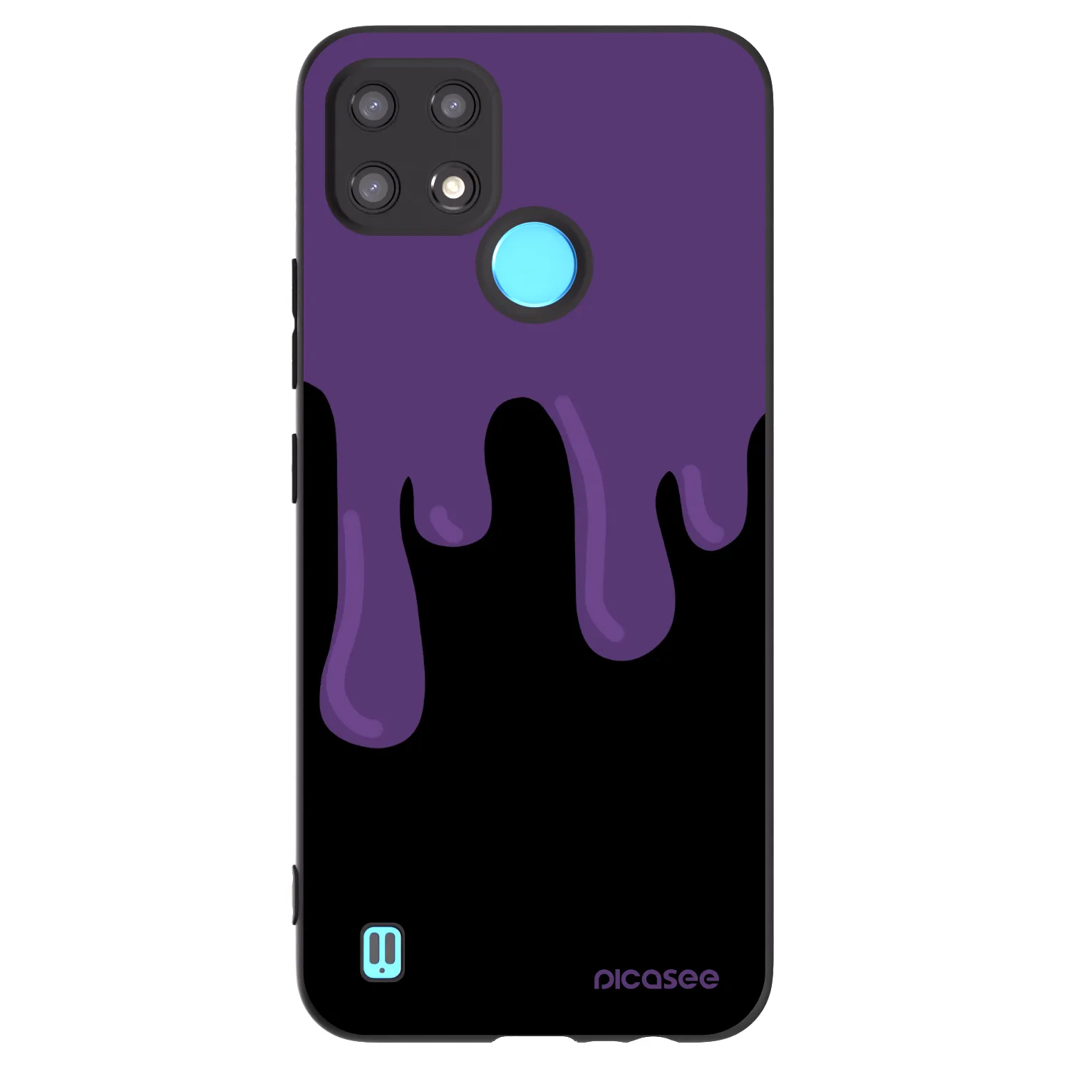 Picasee Μαύρη θήκη σιλικόνης για Realme C21 - Purple spooky