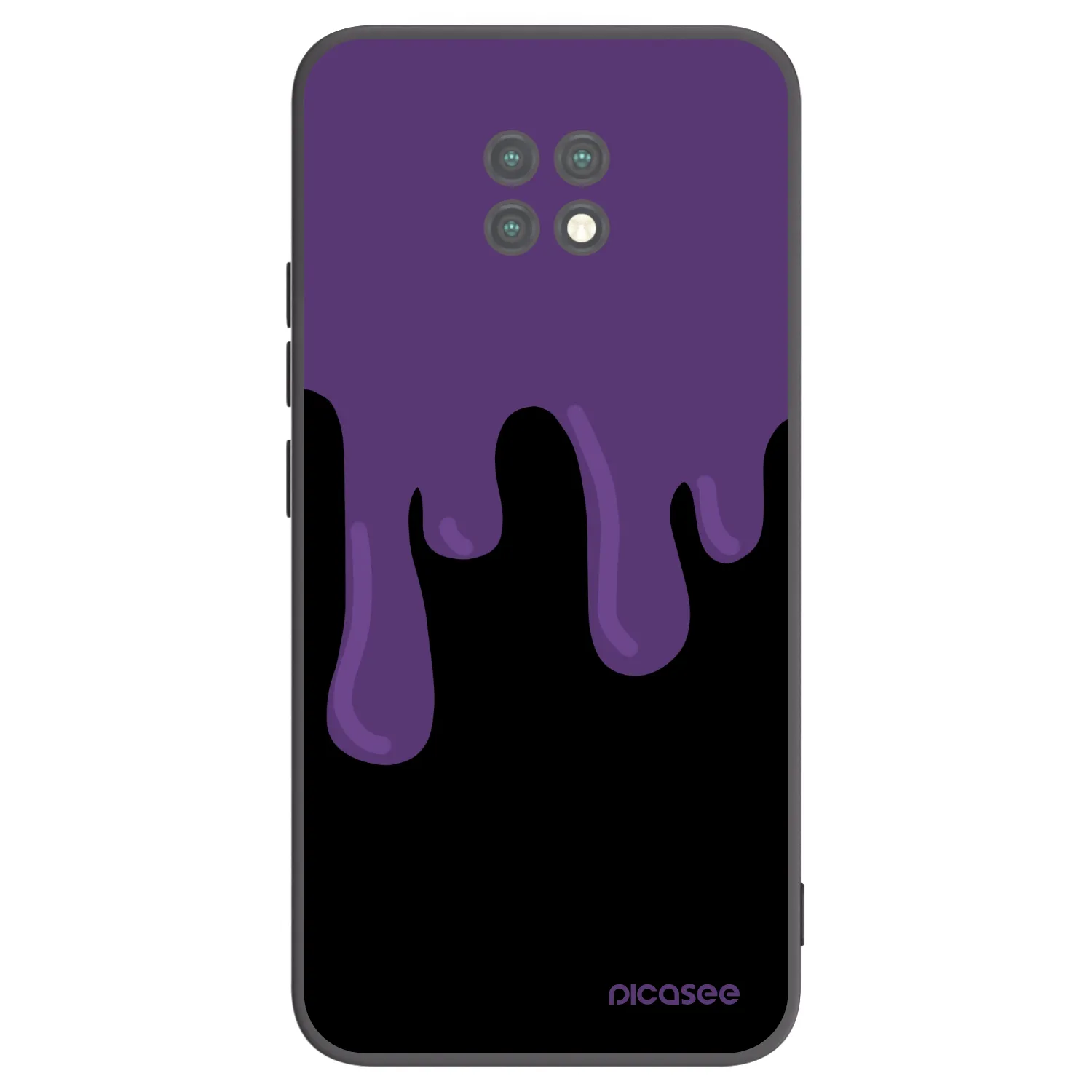 Picasee Μαύρη θήκη σιλικόνης για Xiaomi Redmi Note 9T - Purple spooky