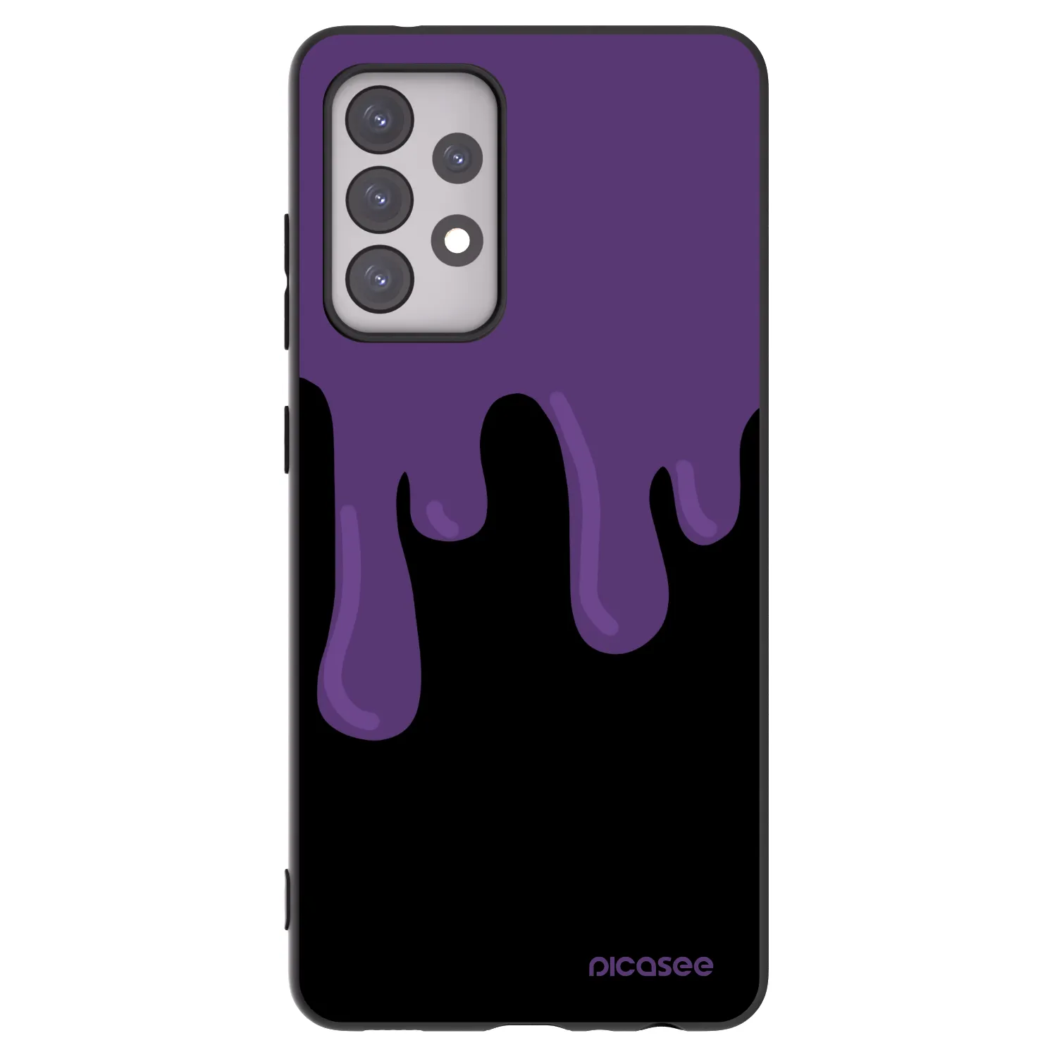 Picasee Μαύρη θήκη σιλικόνης για Samsung Galaxy A52s 5G A528B - Purple spooky