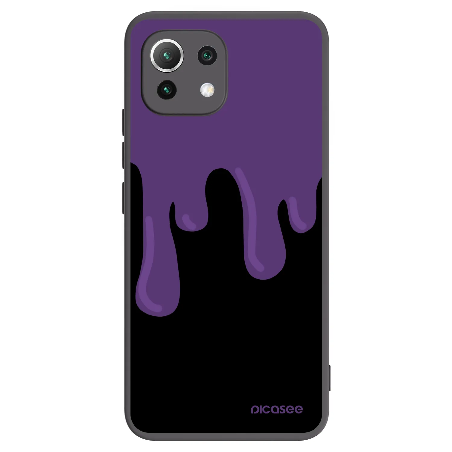 Picasee Μαύρη θήκη σιλικόνης για Xiaomi 11 Lite 5G NE - Purple spooky