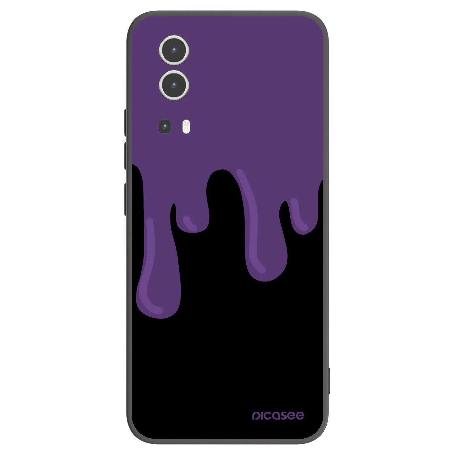 Picasee Μαύρη θήκη σιλικόνης για Vivo Y72 5G - Purple spooky