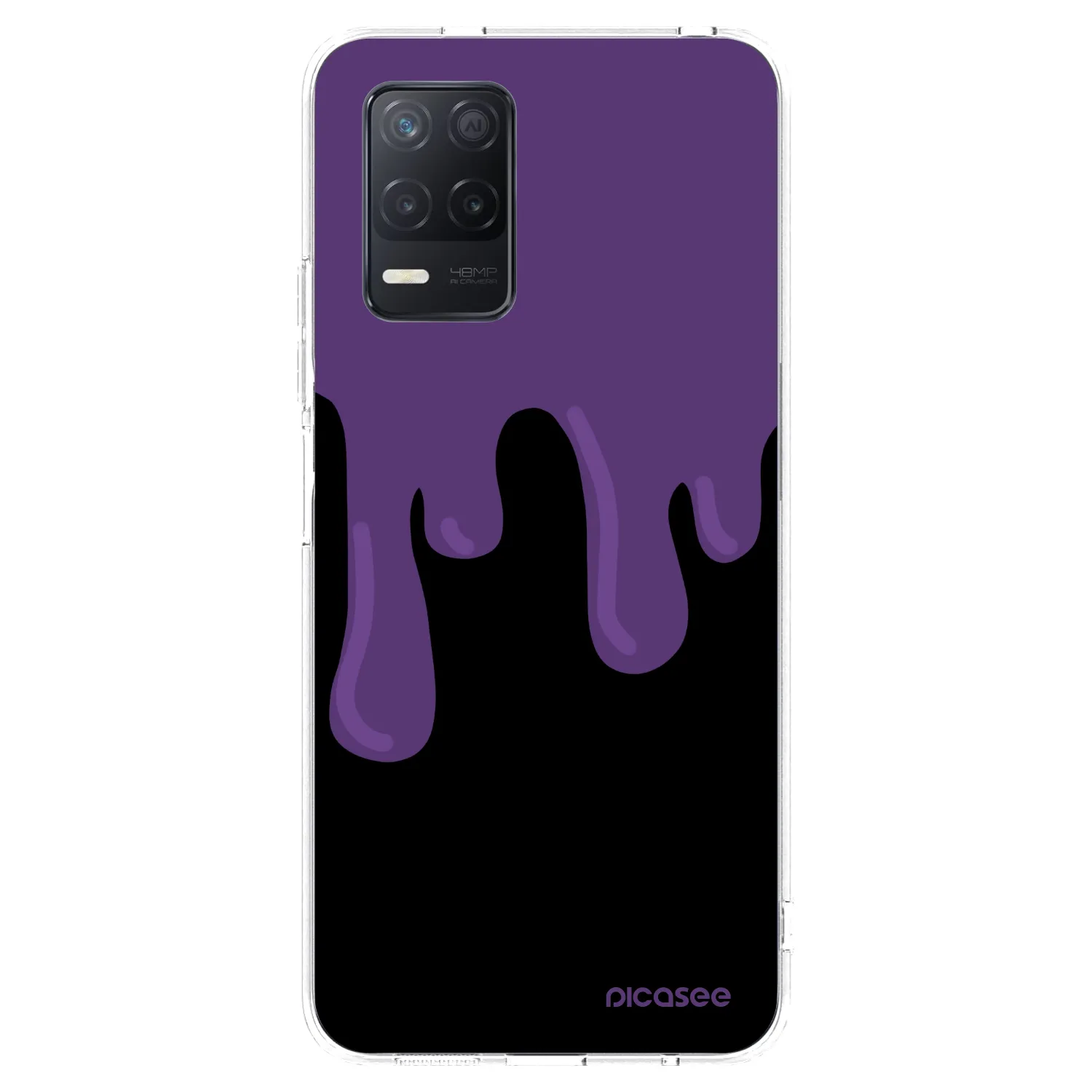 Picasee διαφανής θήκη σιλικόνης Realme 8 5G - Purple spooky