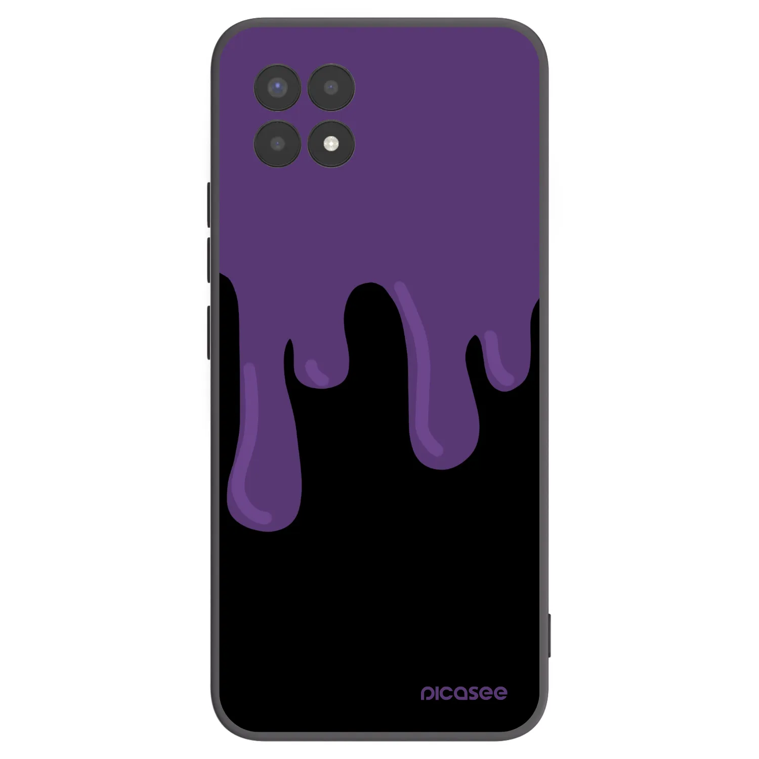Picasee Μαύρη θήκη σιλικόνης για Realme 8i - Purple spooky