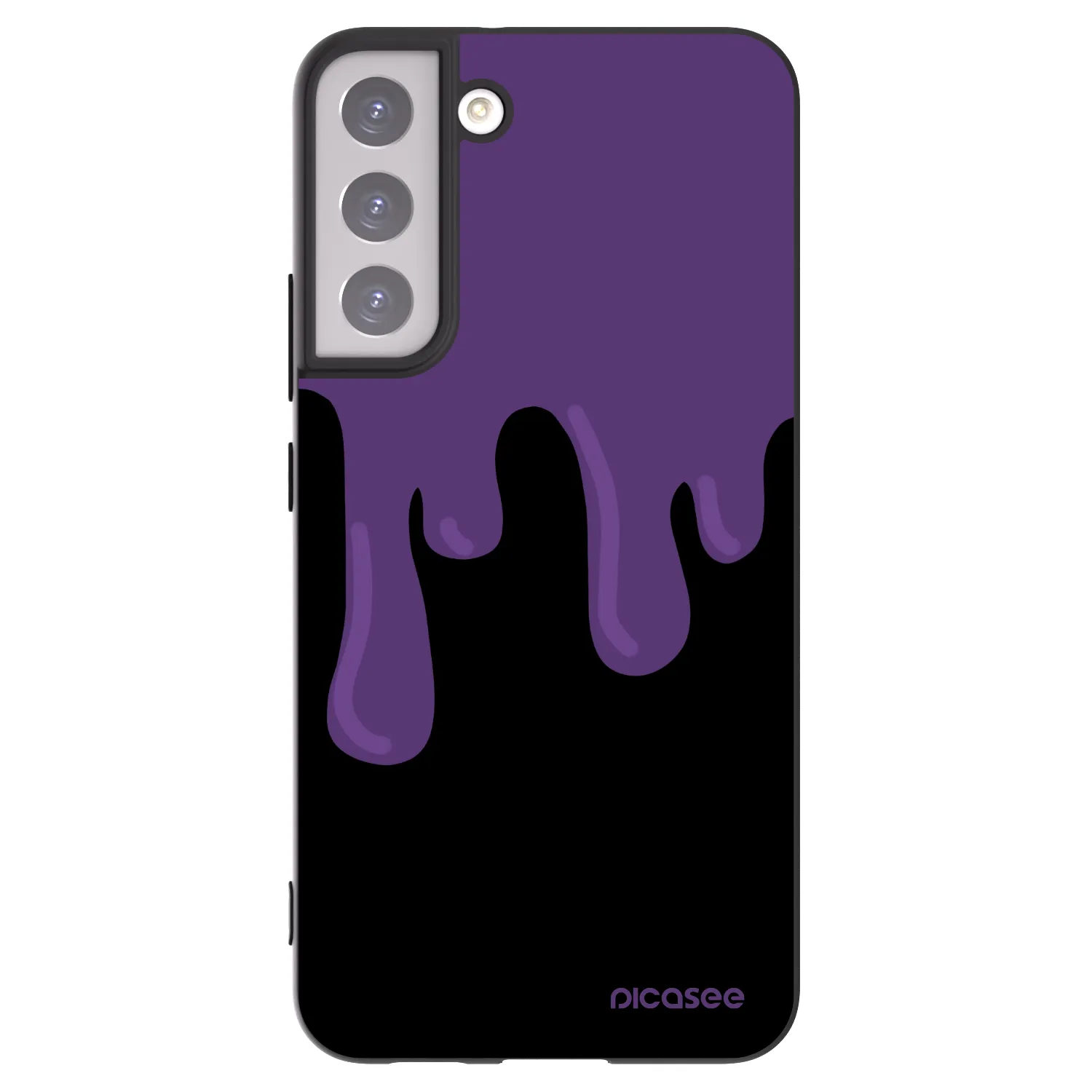 Picasee Μαύρη θήκη σιλικόνης για Samsung Galaxy S22+ 5G - Purple spooky