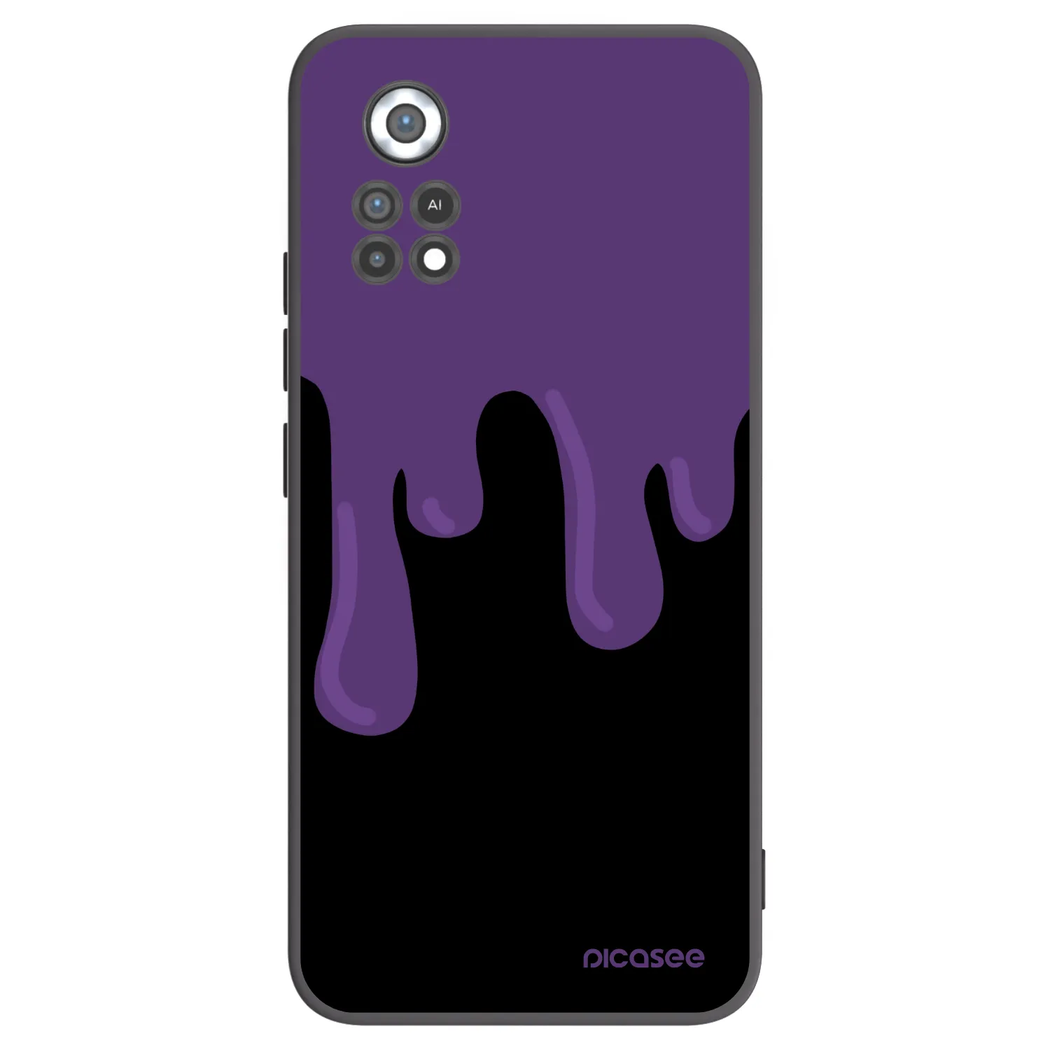 Picasee Μαύρη θήκη σιλικόνης για Xiaomi Poco X4 Pro 5G - Purple spooky