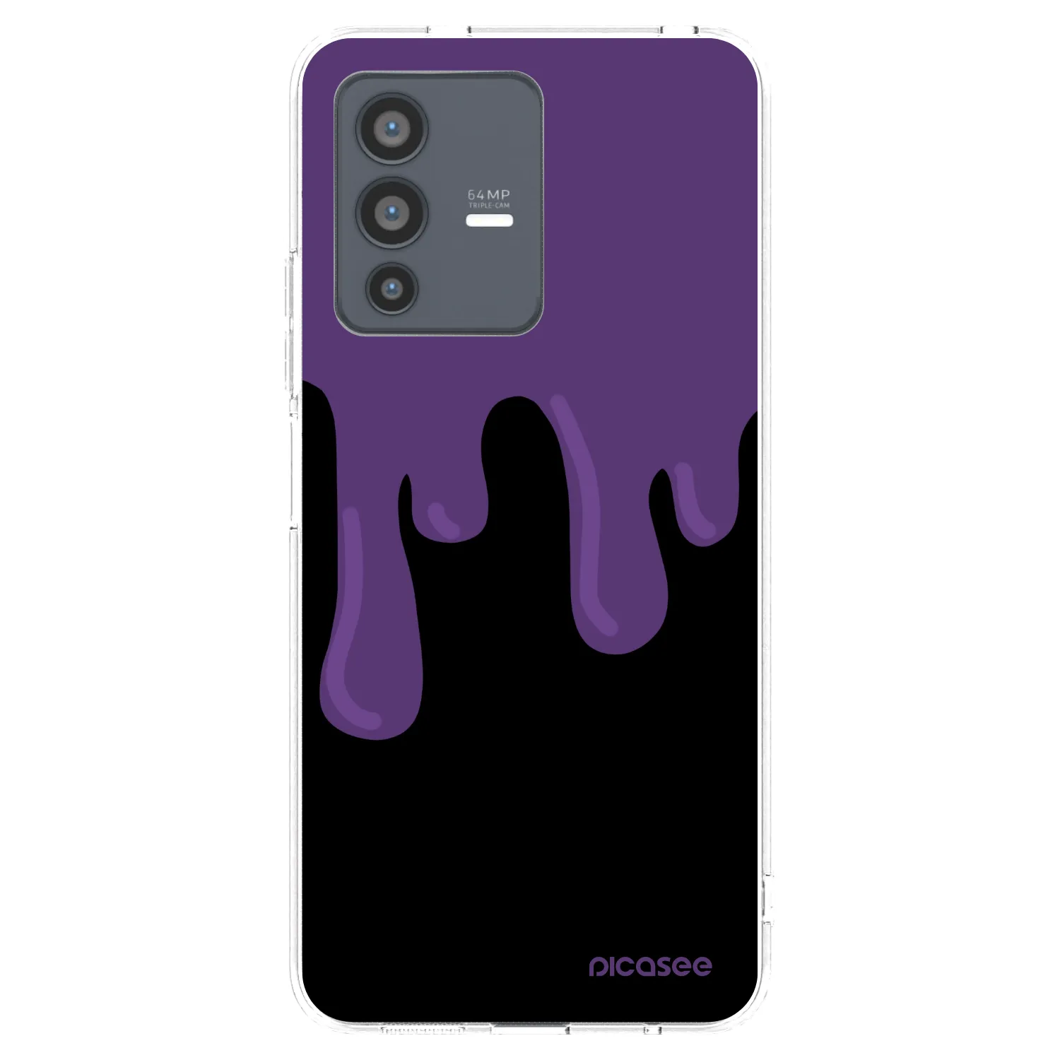 Picasee διαφανής θήκη σιλικόνης Vivo V23 5G - Purple spooky