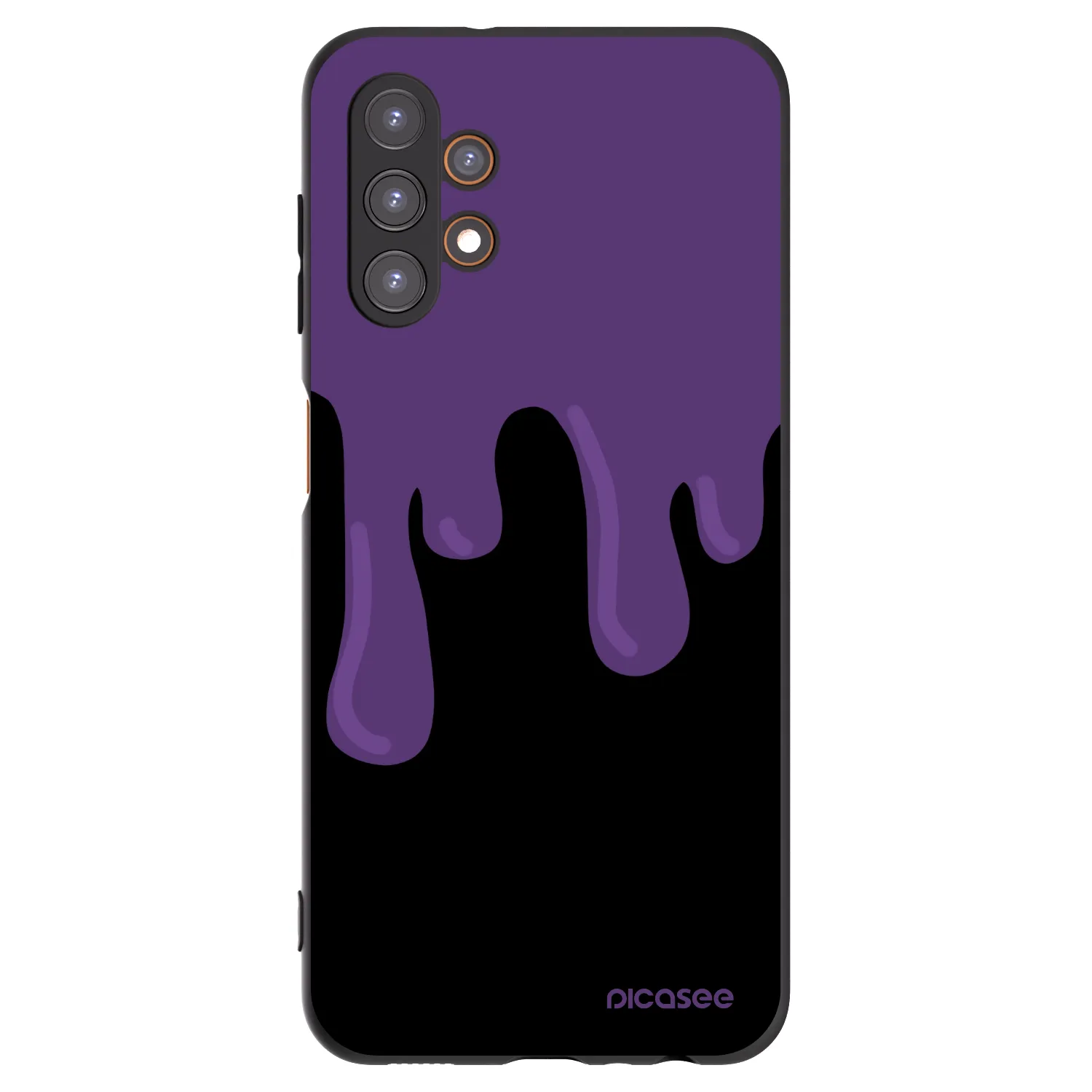 Picasee Μαύρη θήκη σιλικόνης για Samsung Galaxy A13 4G A135 - Purple spooky