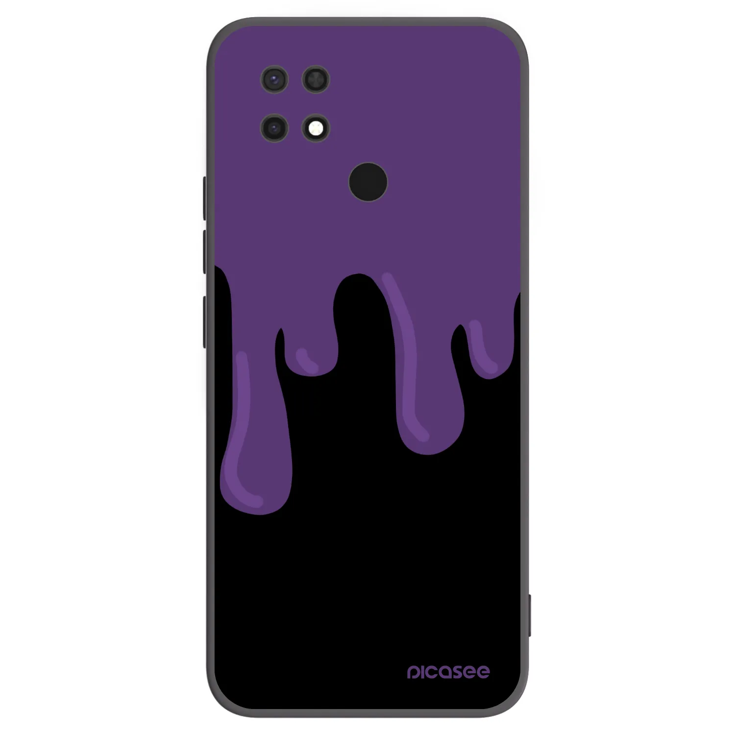 Picasee Μαύρη θήκη σιλικόνης για Xiaomi Redmi 10C - Purple spooky