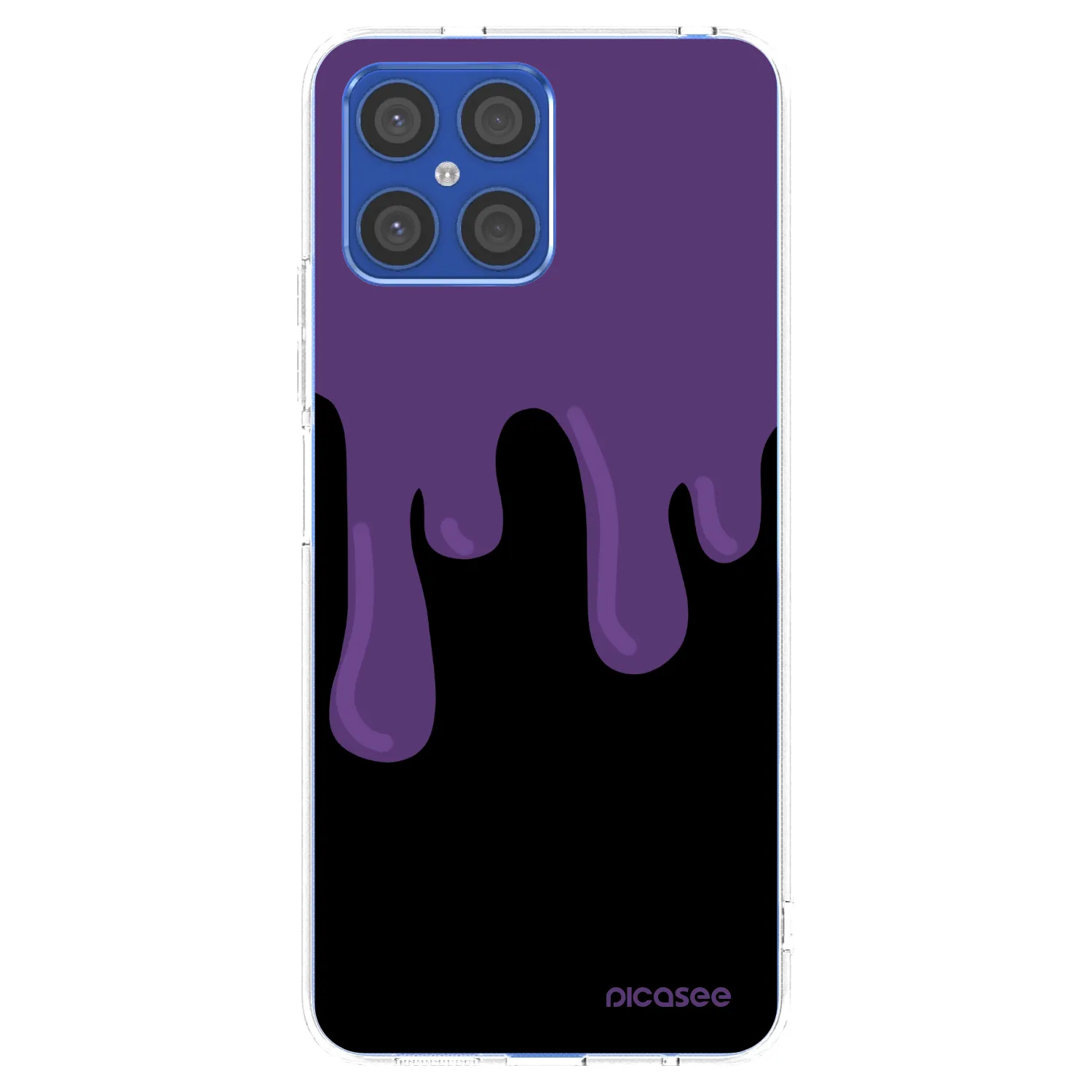 Picasee διαφανής θήκη σιλικόνης Honor X8 4G - Purple spooky