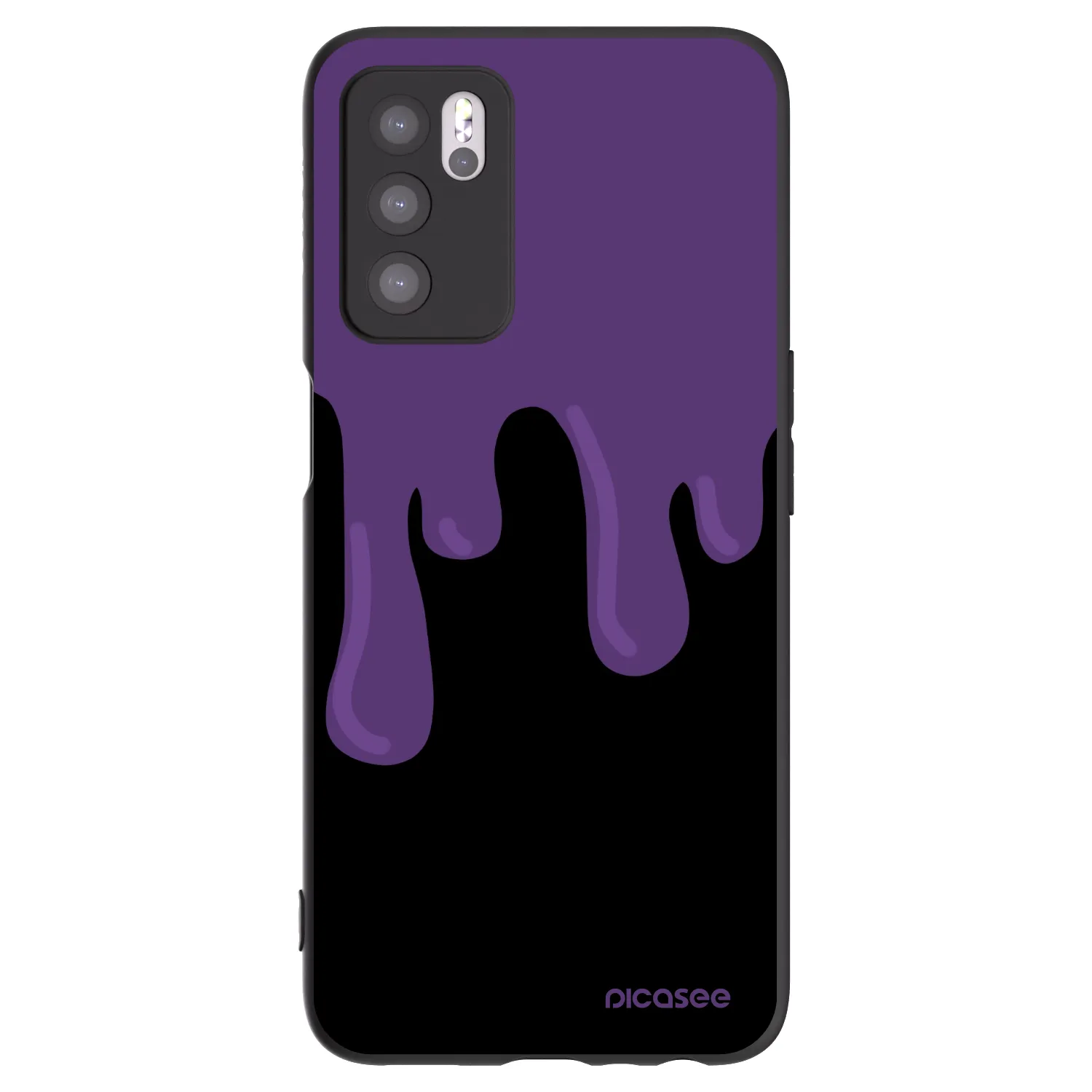 Picasee Μαύρη θήκη σιλικόνης για OPPO A16s - Purple spooky