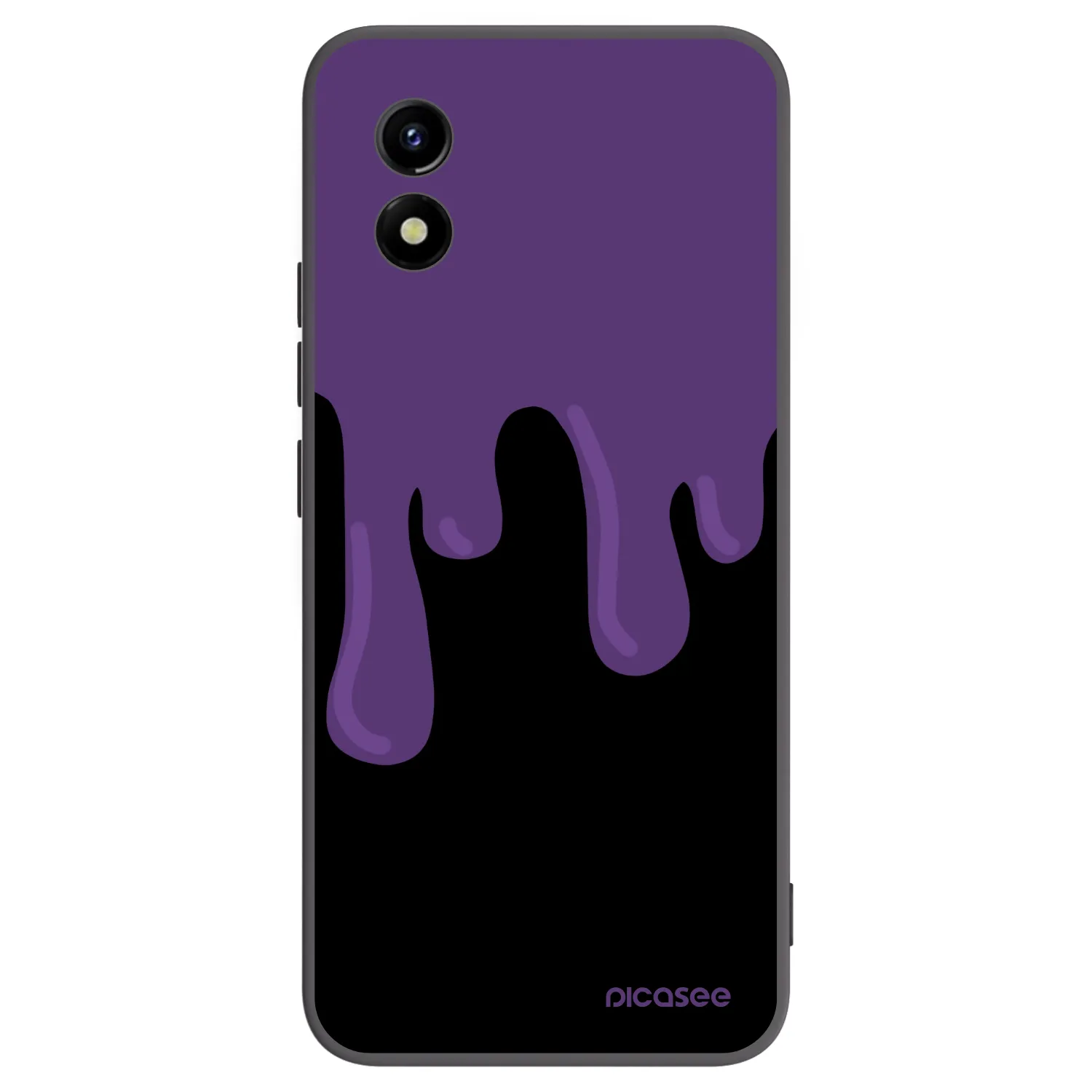Picasee Μαύρη θήκη σιλικόνης για Vivo Y01 - Purple spooky