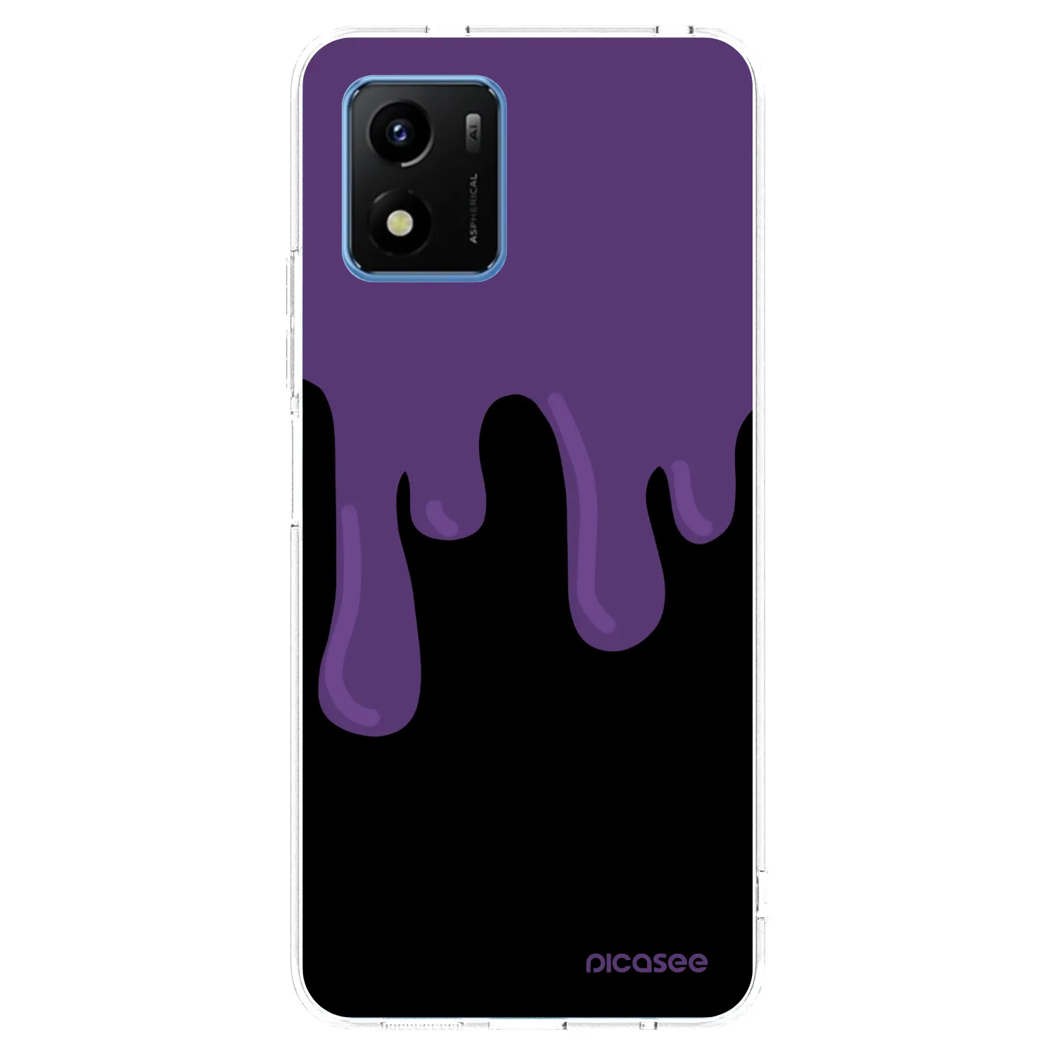 Picasee διαφανής θήκη σιλικόνης Vivo Y01 - Purple spooky