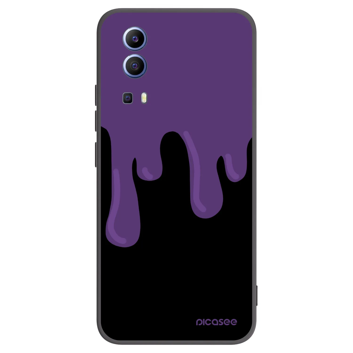 Picasee Μαύρη θήκη σιλικόνης για Vivo Y52 5G - Purple spooky