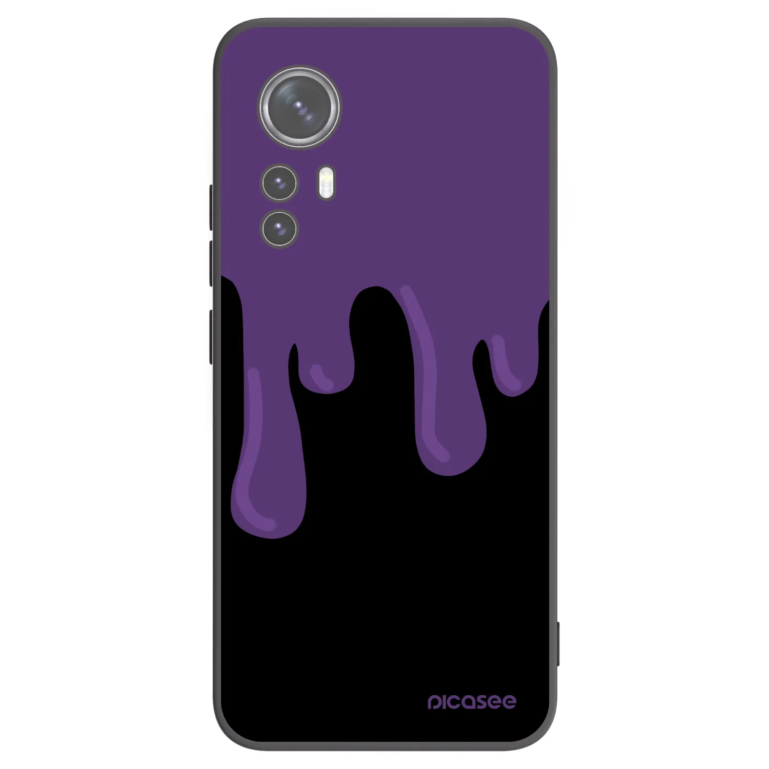 Picasee Μαύρη θήκη σιλικόνης για Xiaomi 12X - Purple spooky