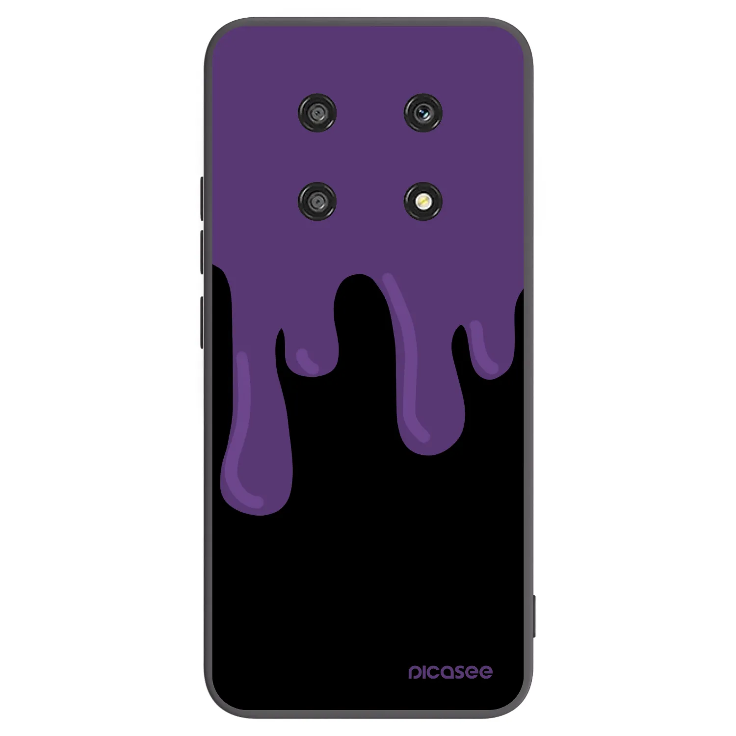 Picasee Μαύρη θήκη σιλικόνης για Honor Magic4 Lite 5G - Purple spooky
