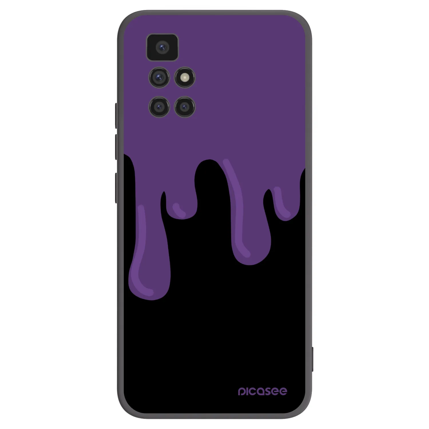 Picasee Μαύρη θήκη σιλικόνης για Xiaomi Redmi 10 (2022) - Purple spooky