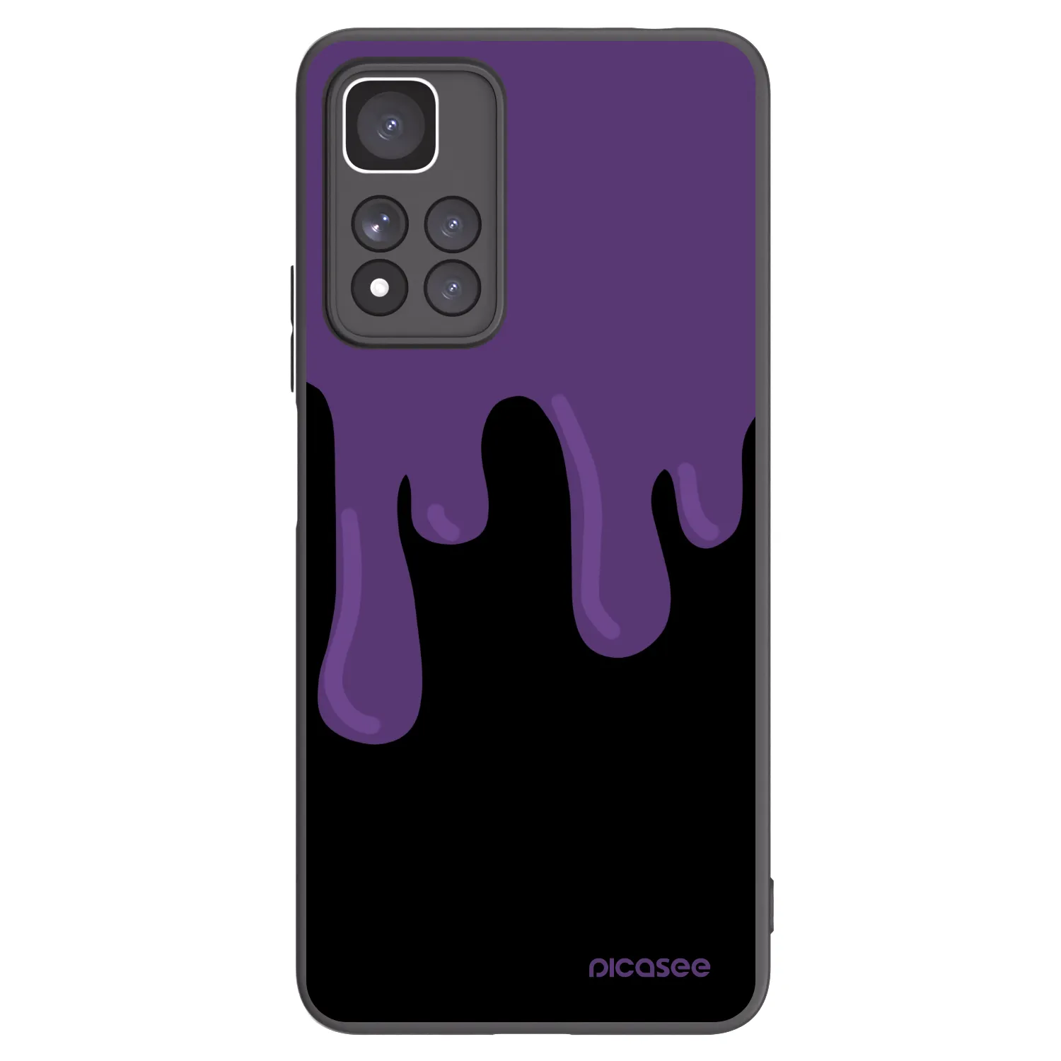 Picasee Μαύρη θήκη σιλικόνης για Xiaomi Redmi Note 11 Pro+ 5G - Purple spooky