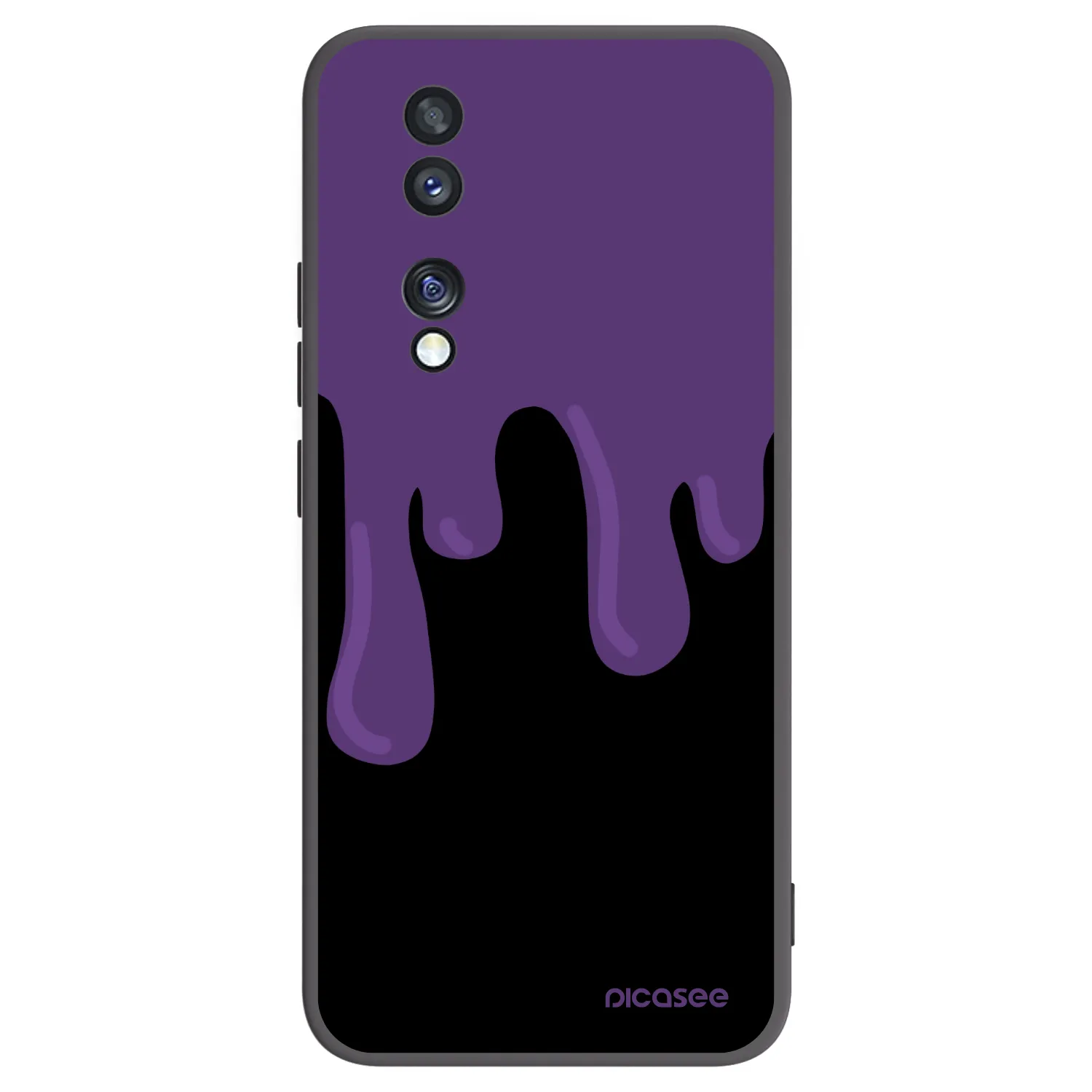 Picasee Μαύρη θήκη σιλικόνης για Honor 70 - Purple spooky