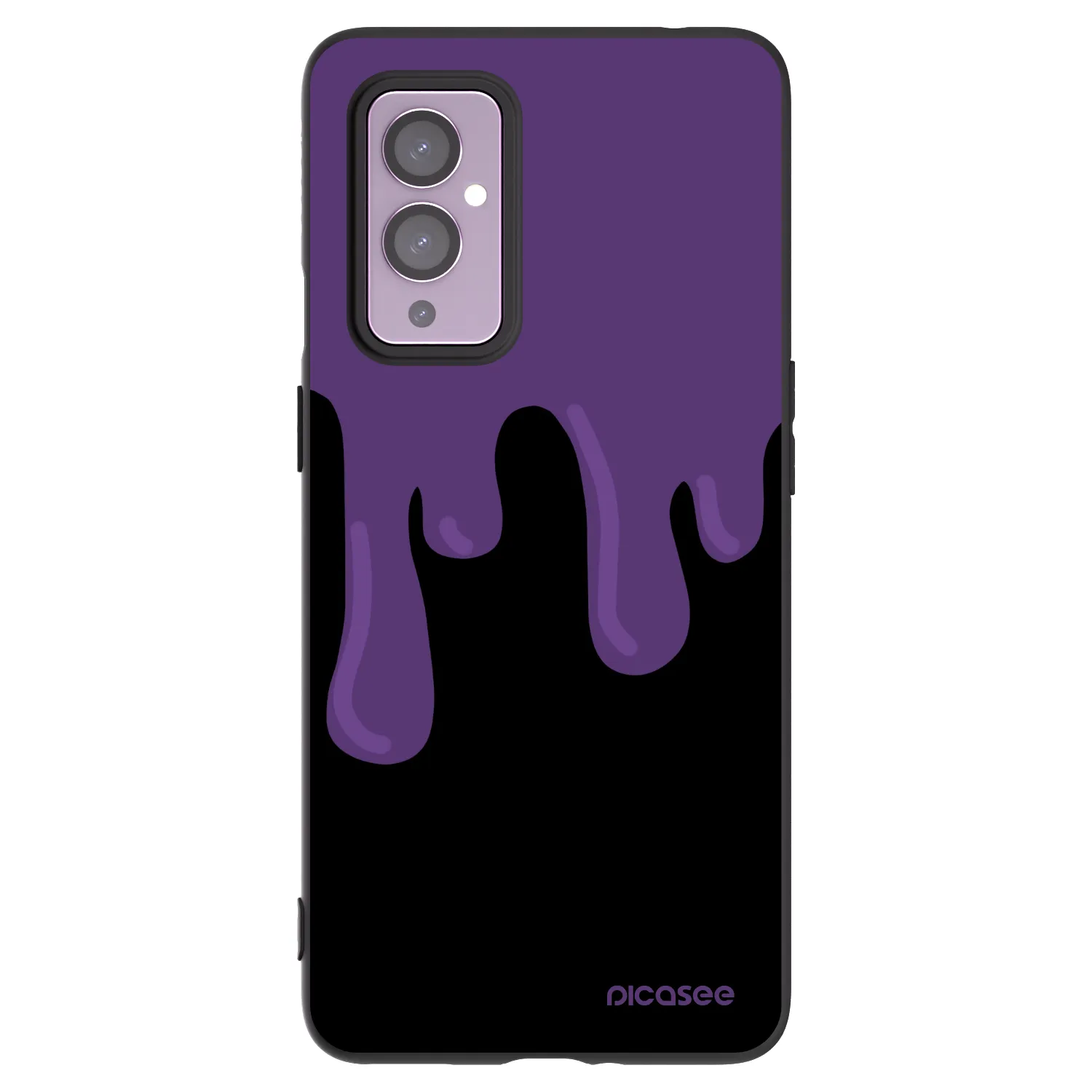 Picasee Μαύρη θήκη σιλικόνης για OnePlus 9 - Purple spooky