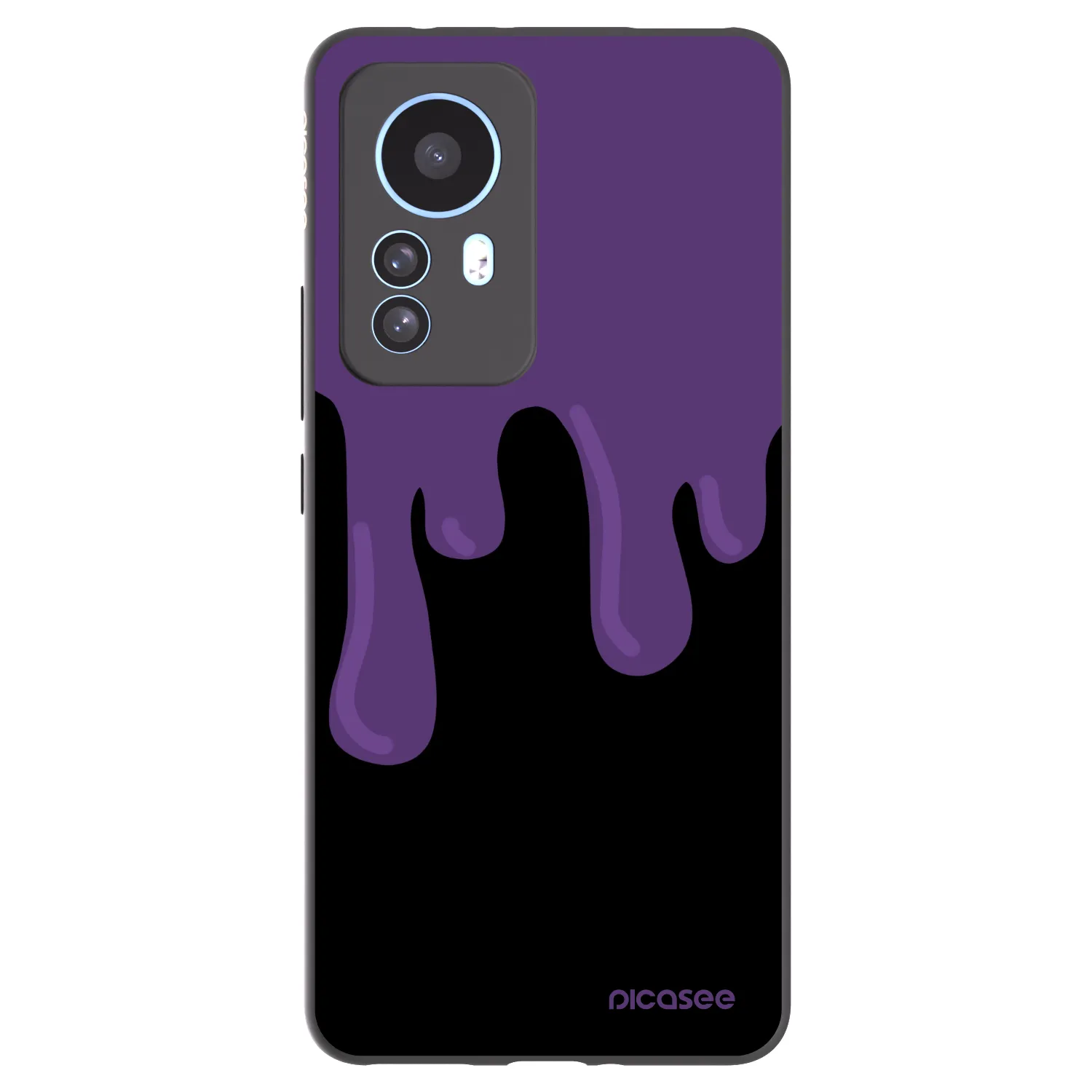 Picasee Μαύρη θήκη σιλικόνης για Xiaomi 12T - Purple spooky