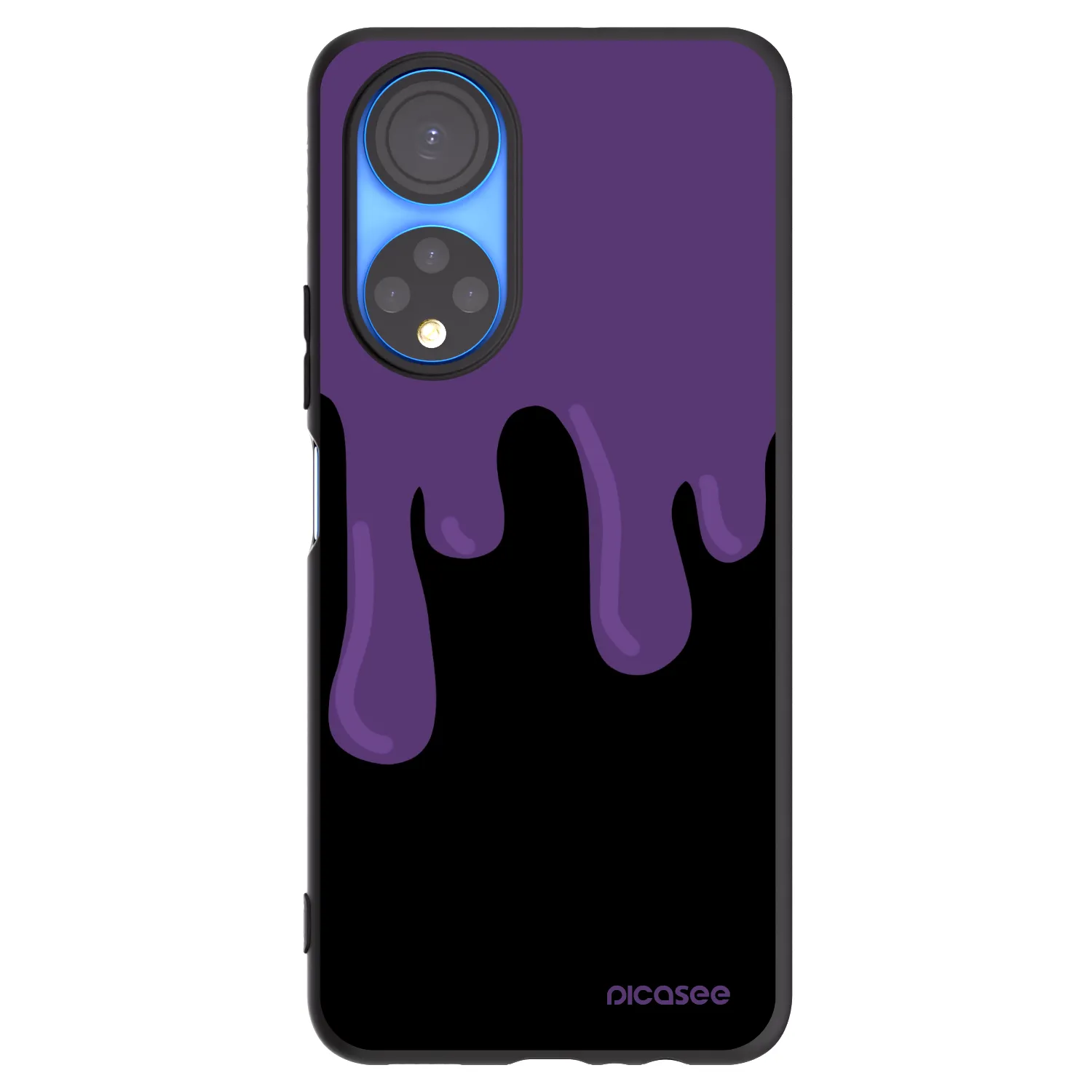 Picasee Μαύρη θήκη σιλικόνης για Honor X7 - Purple spooky