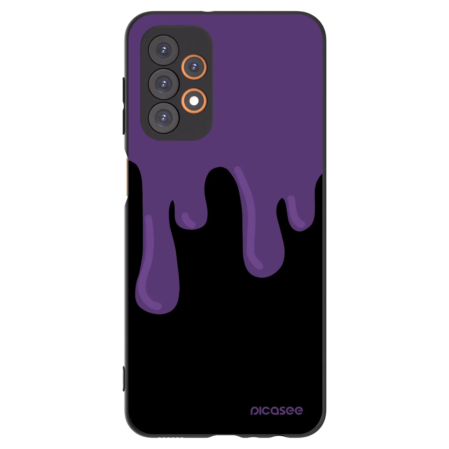Picasee Μαύρη θήκη σιλικόνης για Samsung Galaxy A23 A235F 4G - Purple spooky