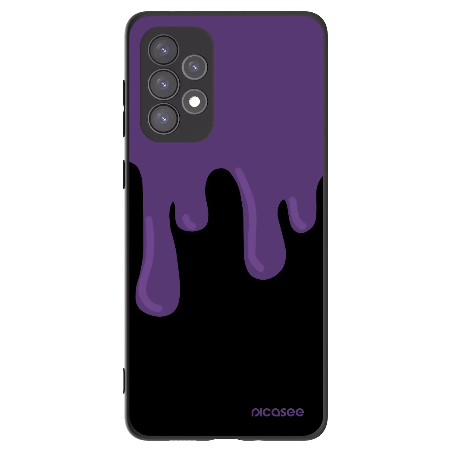 Picasee Μαύρη θήκη σιλικόνης για Samsung Galaxy A73 5G - Purple spooky