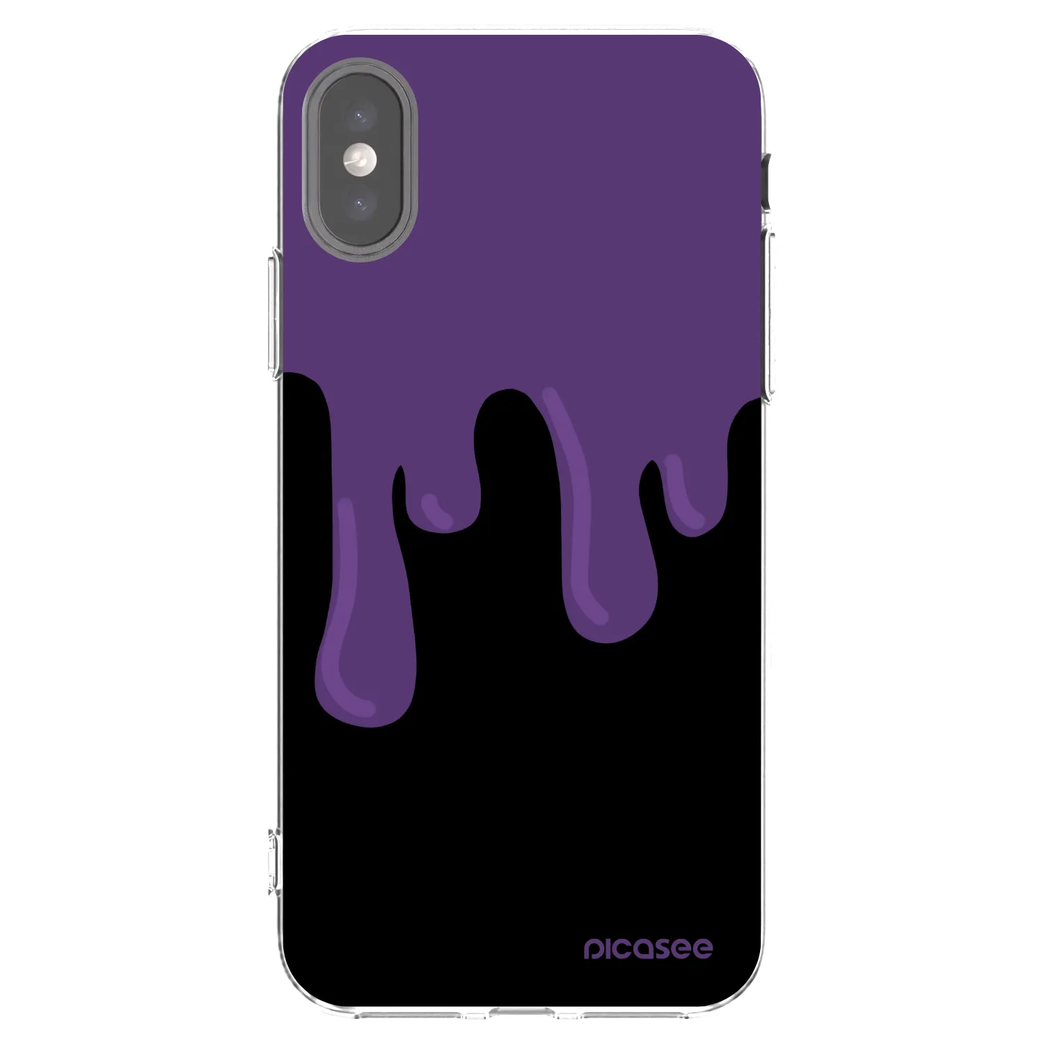 Picasee διαφανής θήκη σιλικόνης Apple iPhone X/XS - Purple spooky