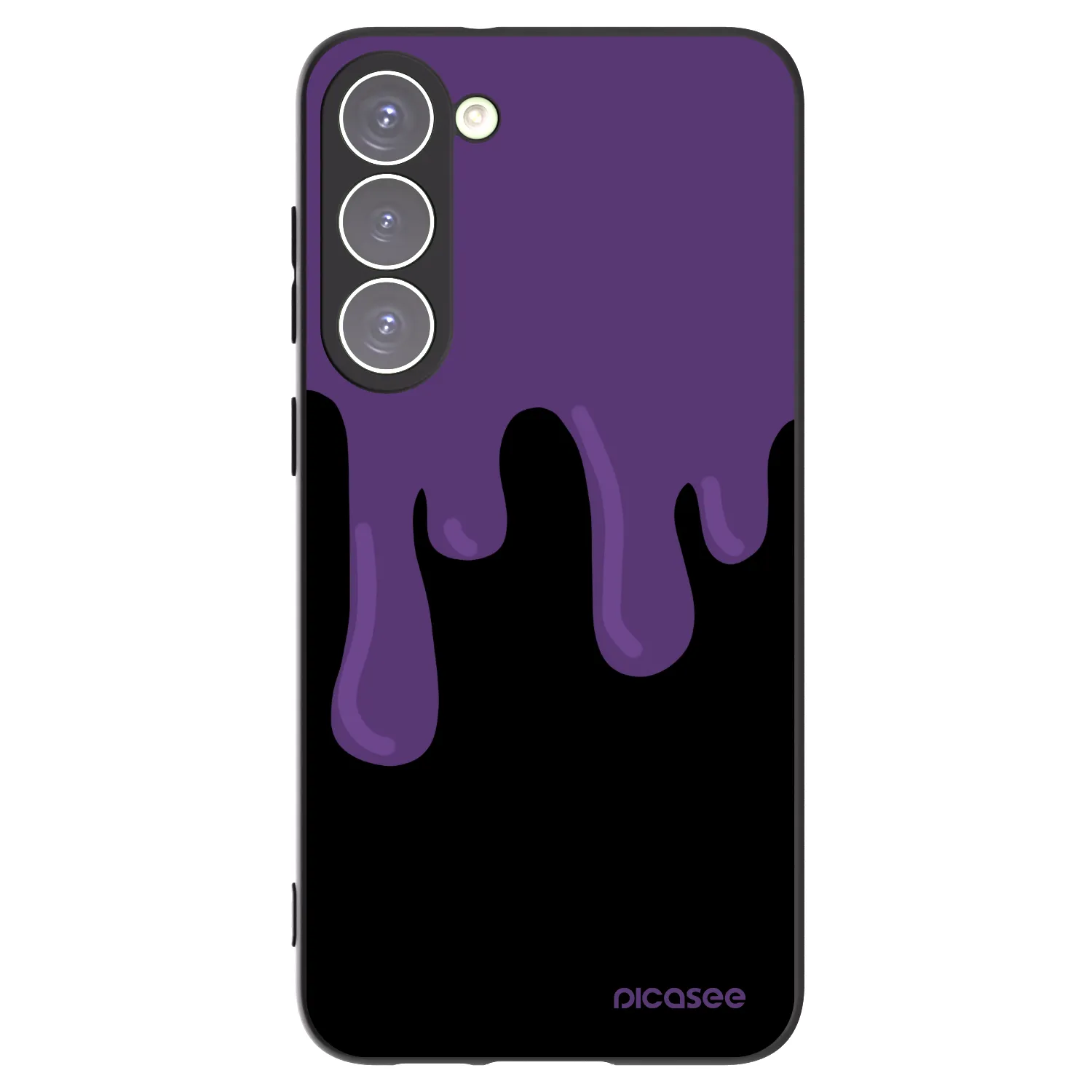 Picasee Μαύρη θήκη σιλικόνης για Samsung Galaxy S23+ 5G - Purple spooky