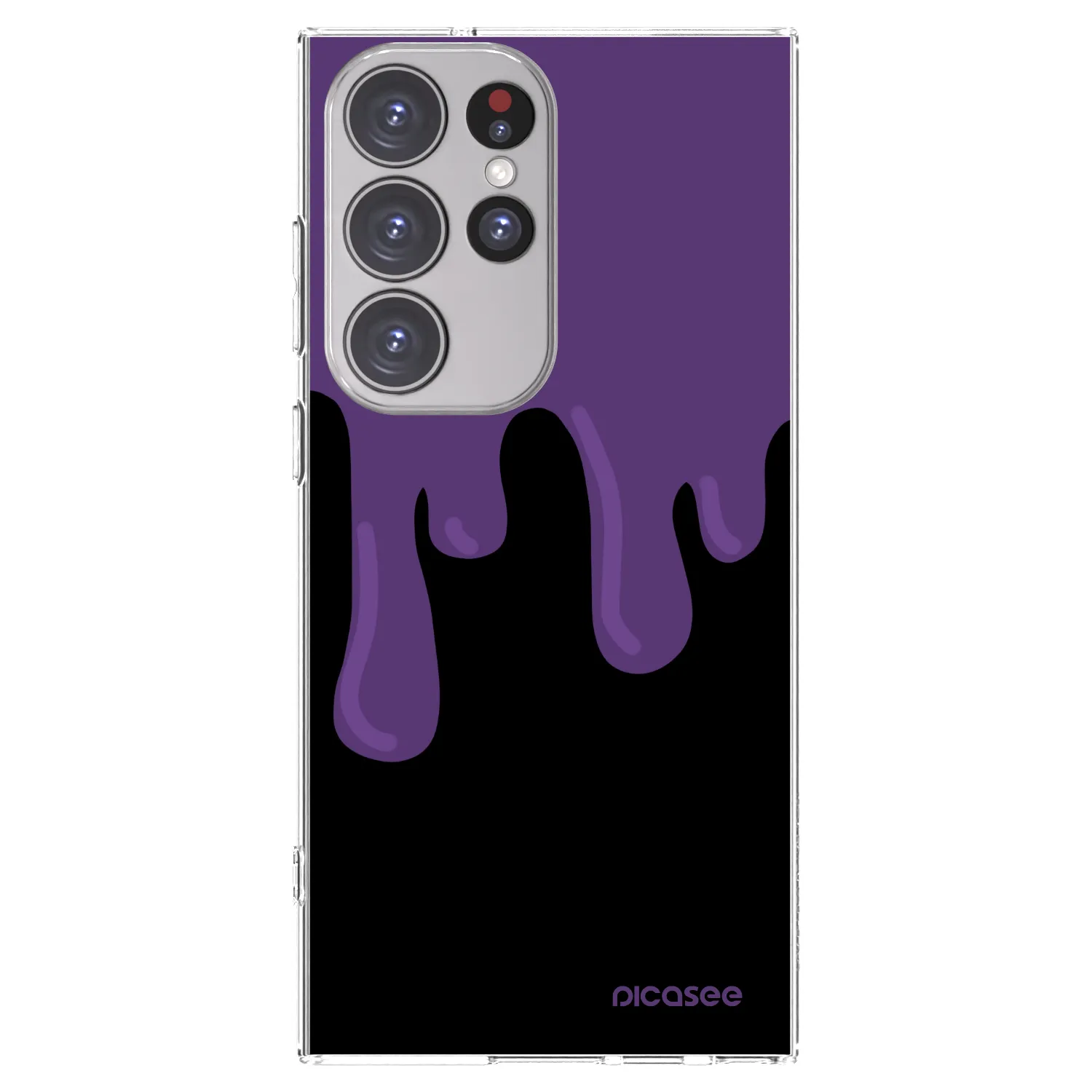 Picasee διαφανής θήκη σιλικόνης Samsung Galaxy S23 Ultra 5G - Purple spooky