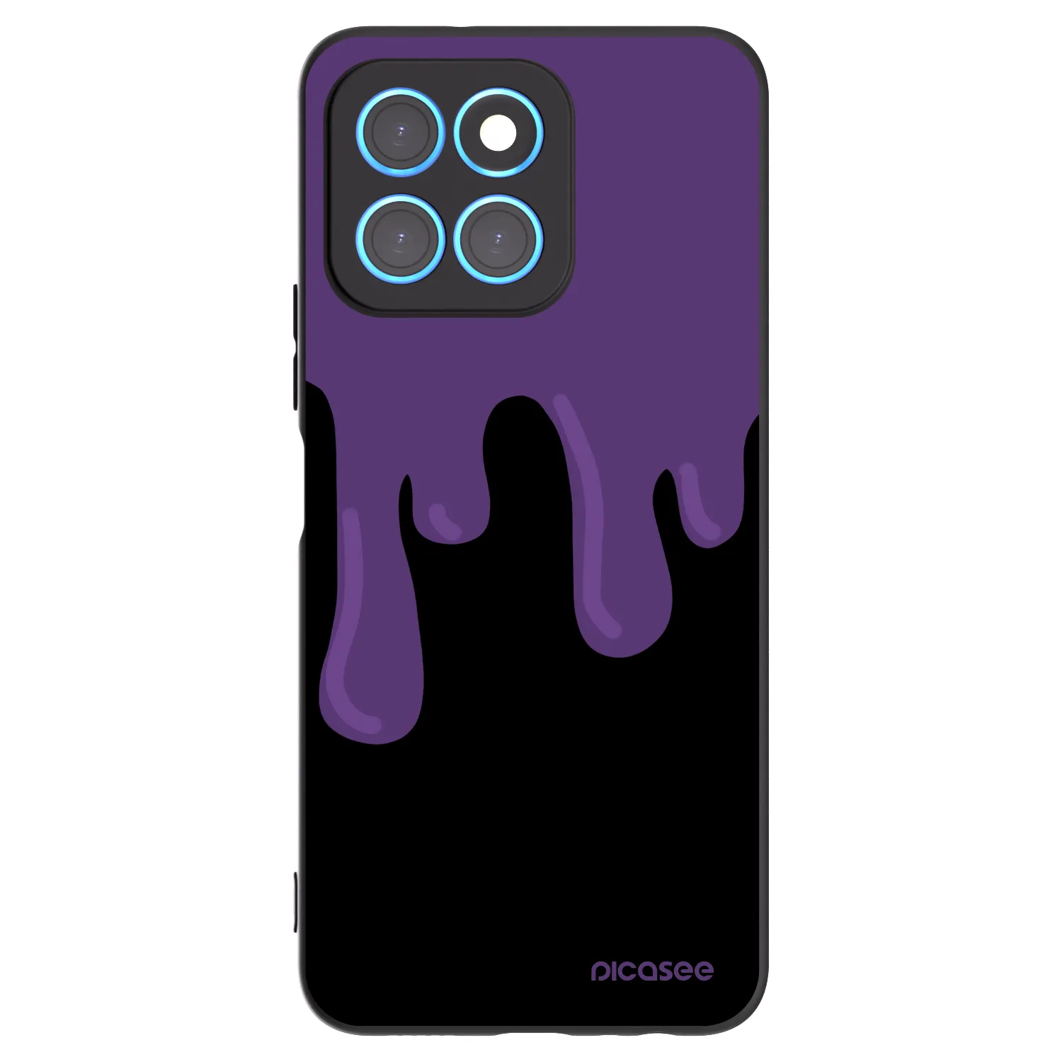 Picasee Μαύρη θήκη σιλικόνης για Honor X8 5G - Purple spooky