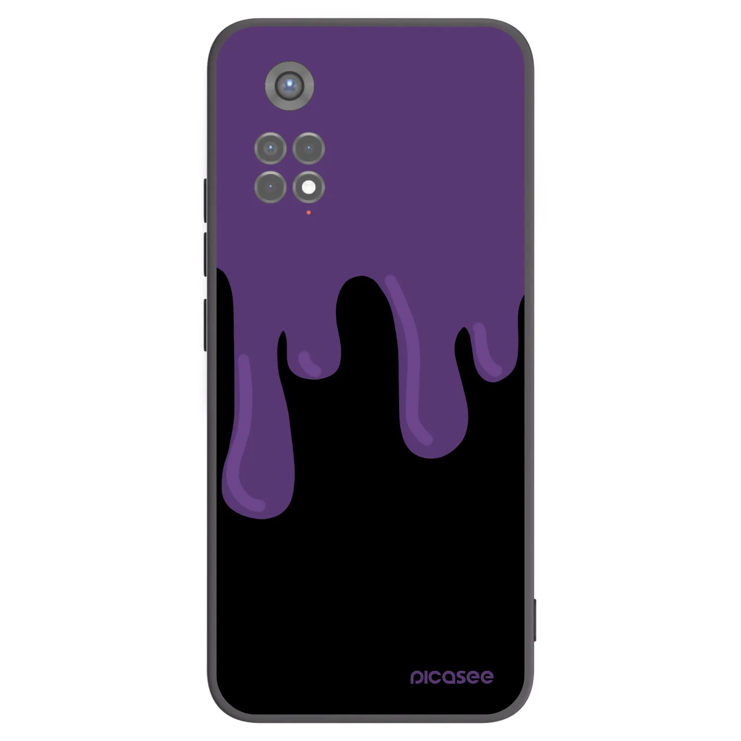 Picasee Μαύρη θήκη σιλικόνης για Xiaomi Redmi Note 11S 5G - Purple spooky